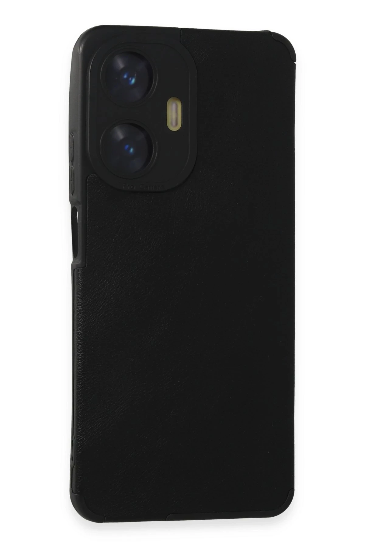 Newface Realme C55 Kılıf Loop Deri Silikon - Siyah
