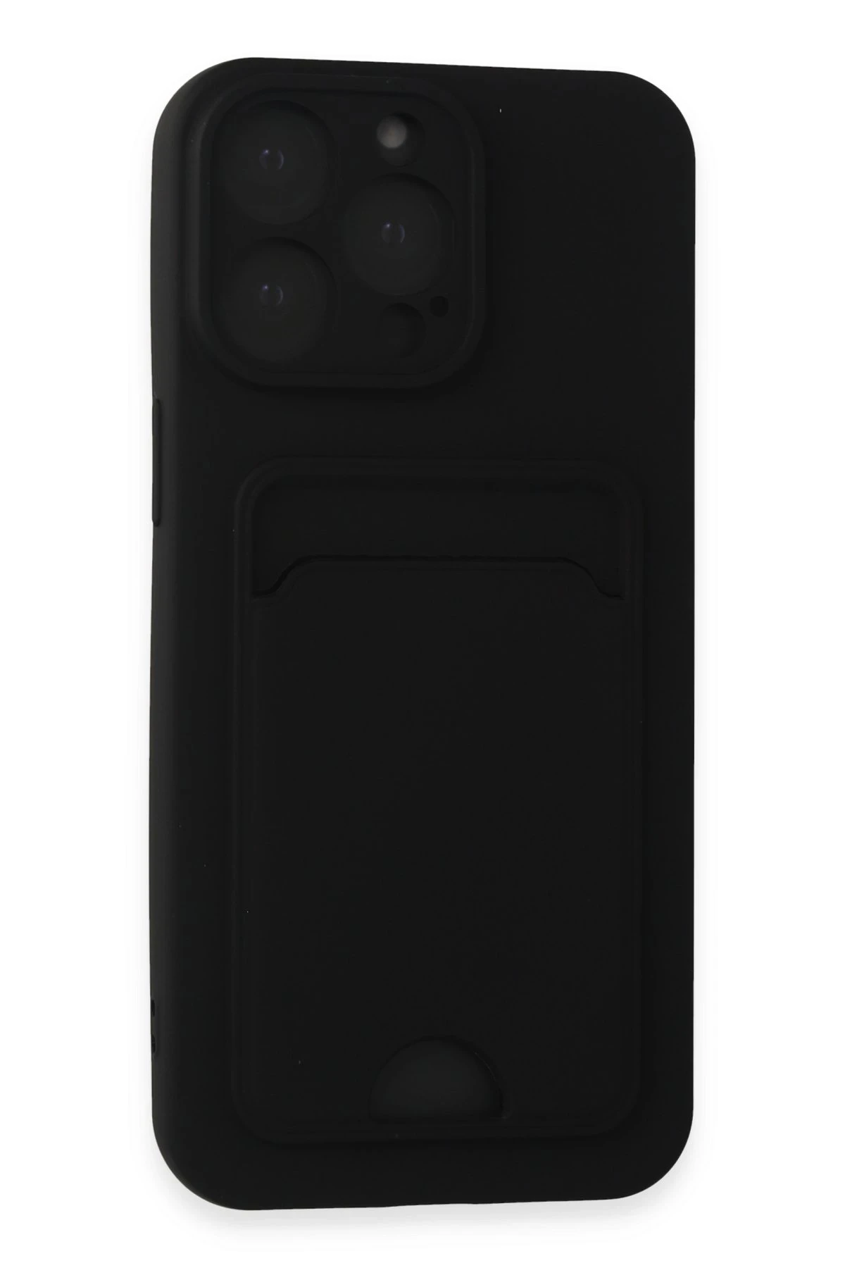 Newface Apple iPhone 14 Pro Max Kılıf Kelvin Kartvizitli Silikon - Siyah