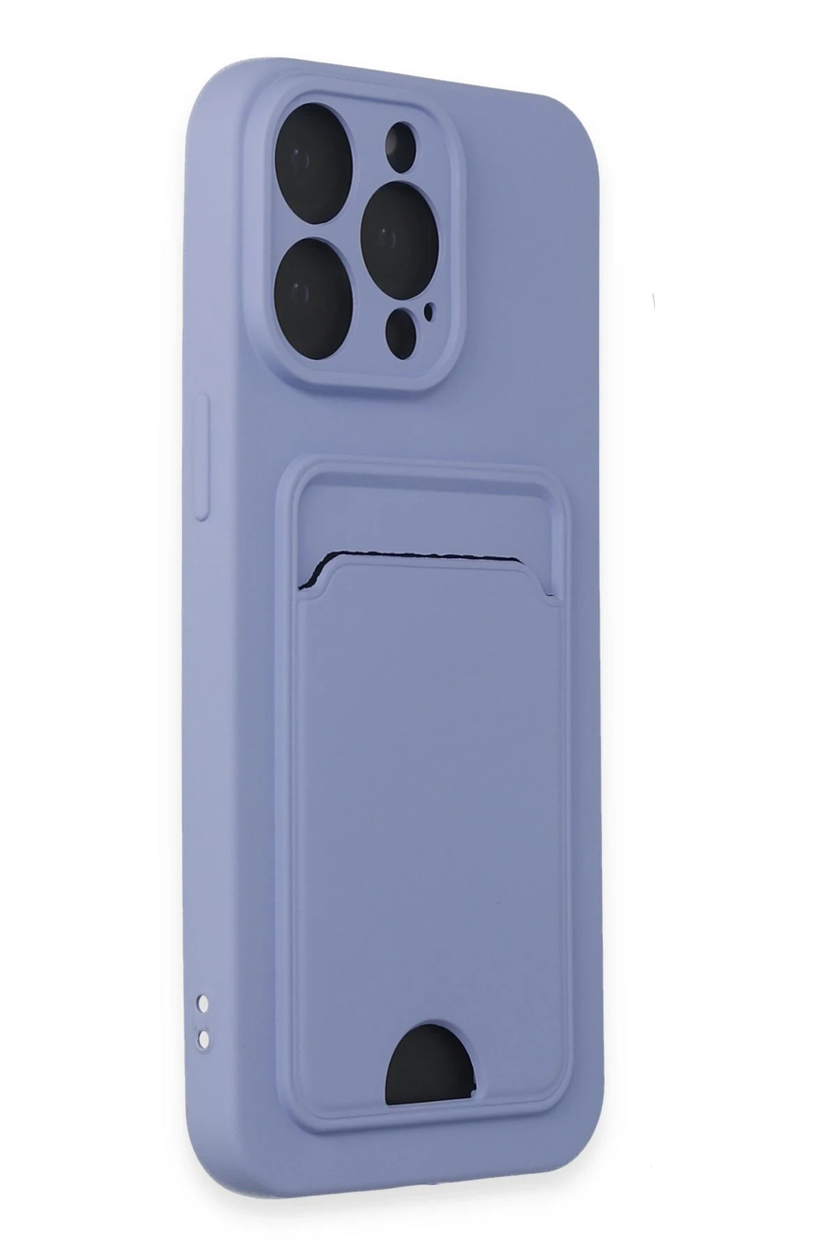 Newface iPhone 14 Pro Max Kılıf Kelvin Kartvizitli Silikon - Lila
