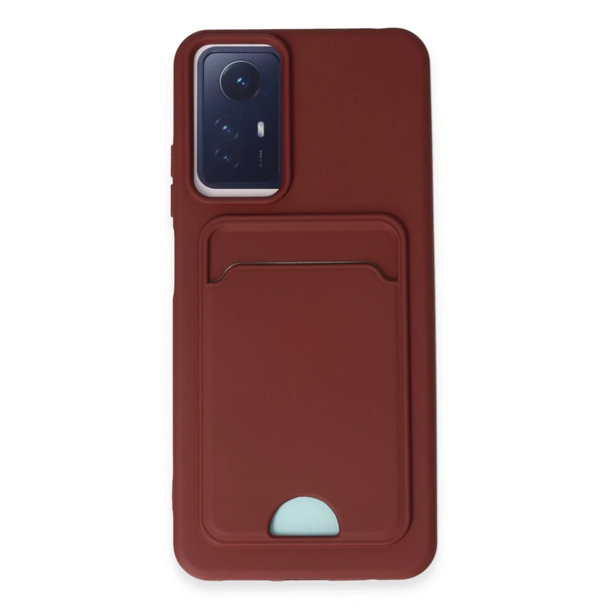 Newface Xiaomi Redmi Note 12S Kılıf Kelvin Kartvizitli Silikon - Bordo