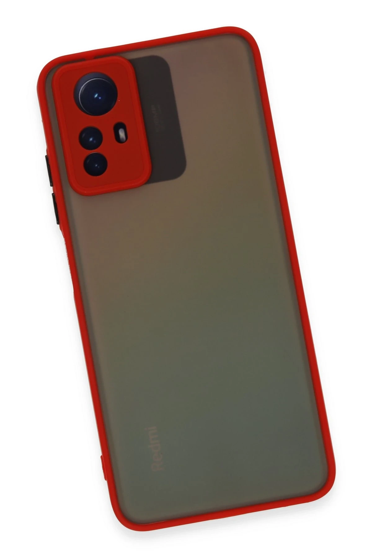 Newface Xiaomi Redmi Note 12S Kılıf Montreal Silikon Kapak - Kırmızı