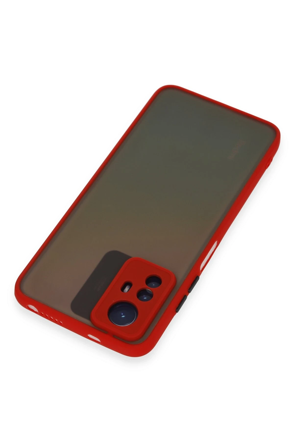 Newface Xiaomi Redmi Note 12S Kılıf Montreal Silikon Kapak - Kırmızı