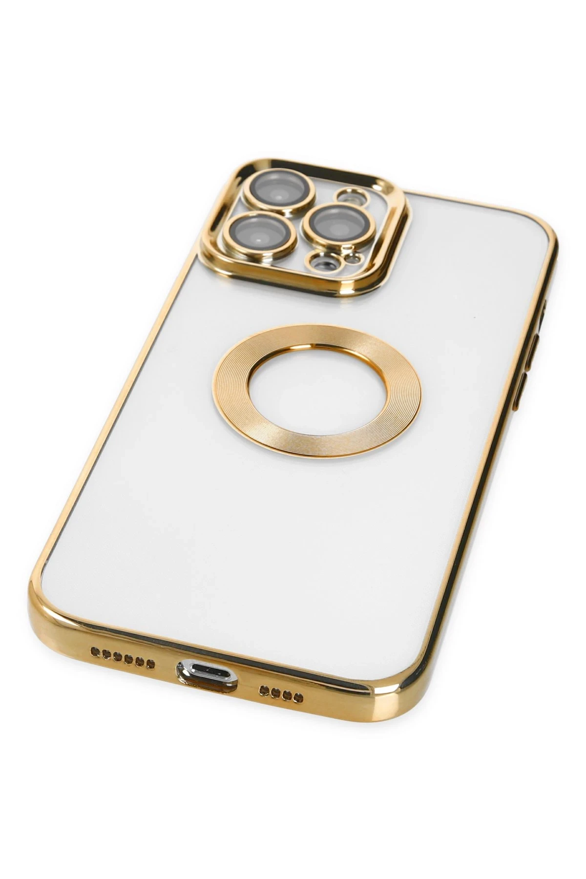 Newface iPhone 14 Pro Kılıf Slot Silikon - Gold