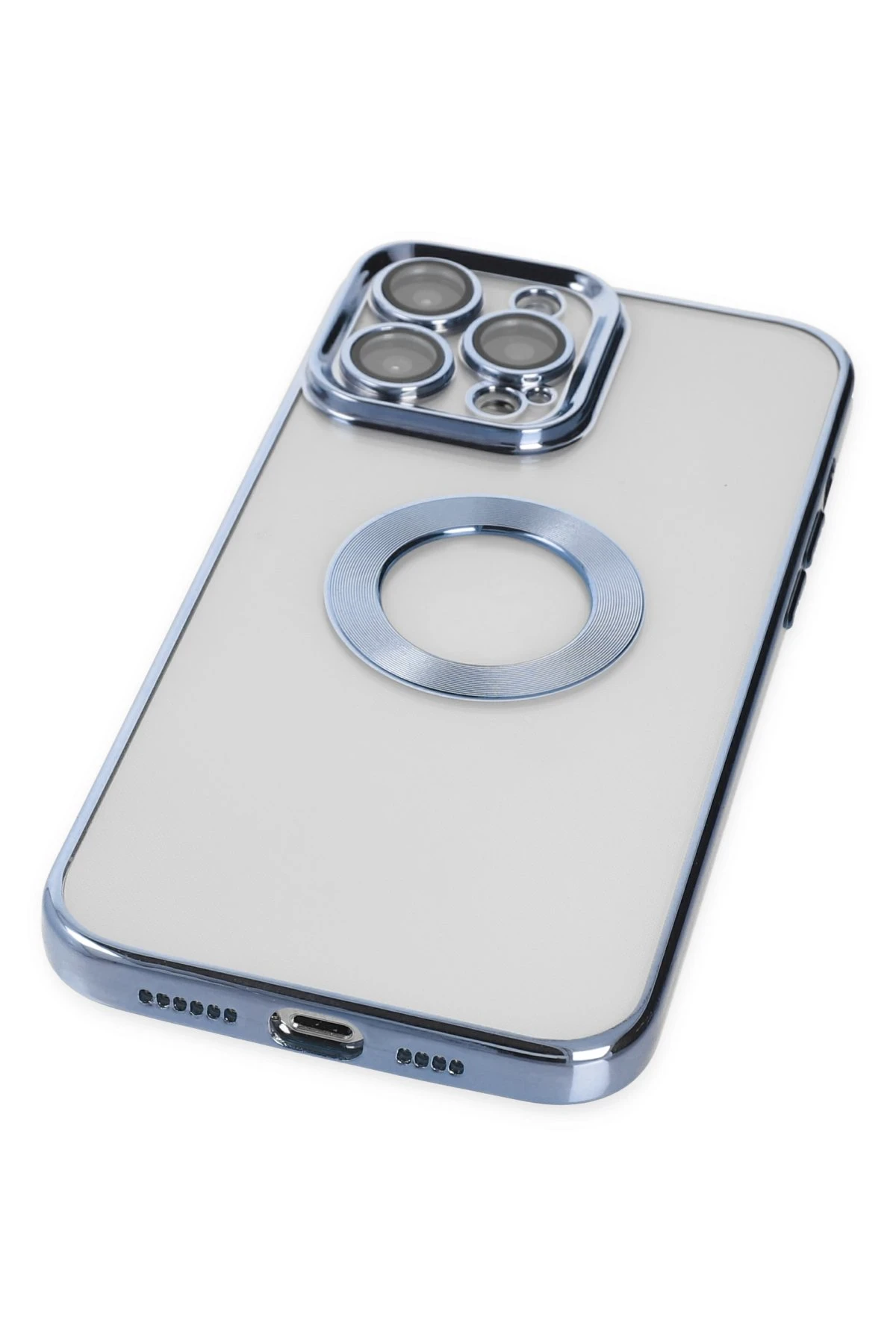 Newface iPhone 14 Pro Kılıf Slot Silikon - Sierra Blue