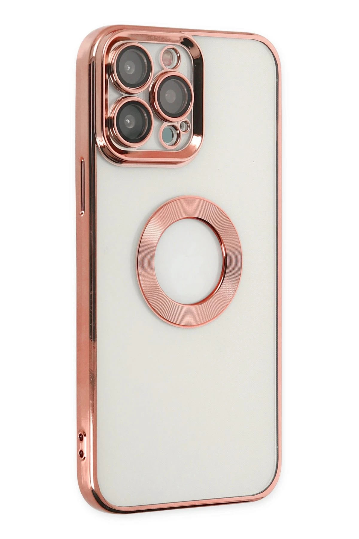 Newface iPhone 14 Pro Kılıf Slot Silikon - Rose Gold