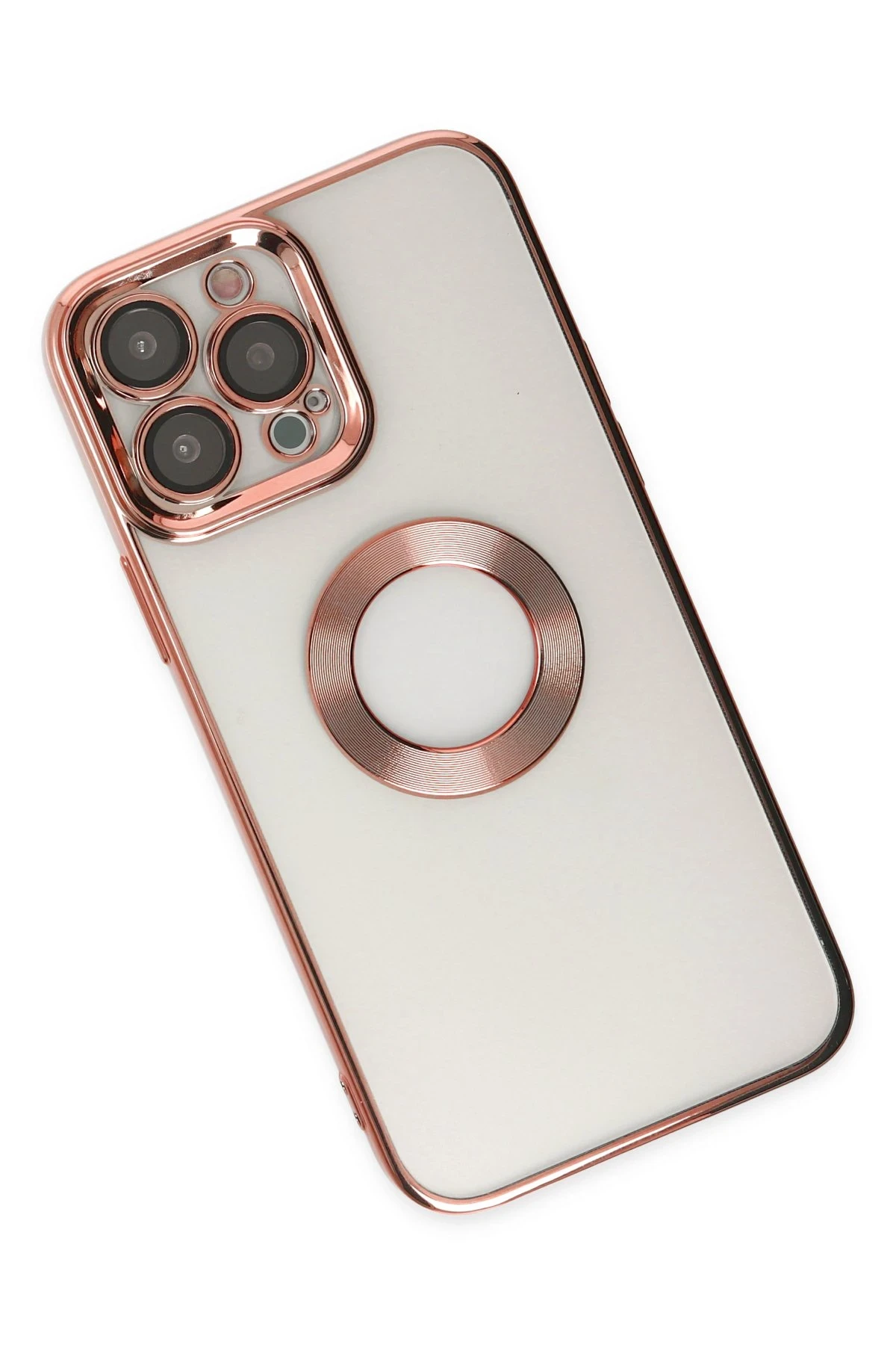 Newface iPhone 14 Pro Kılıf Slot Silikon - Rose Gold