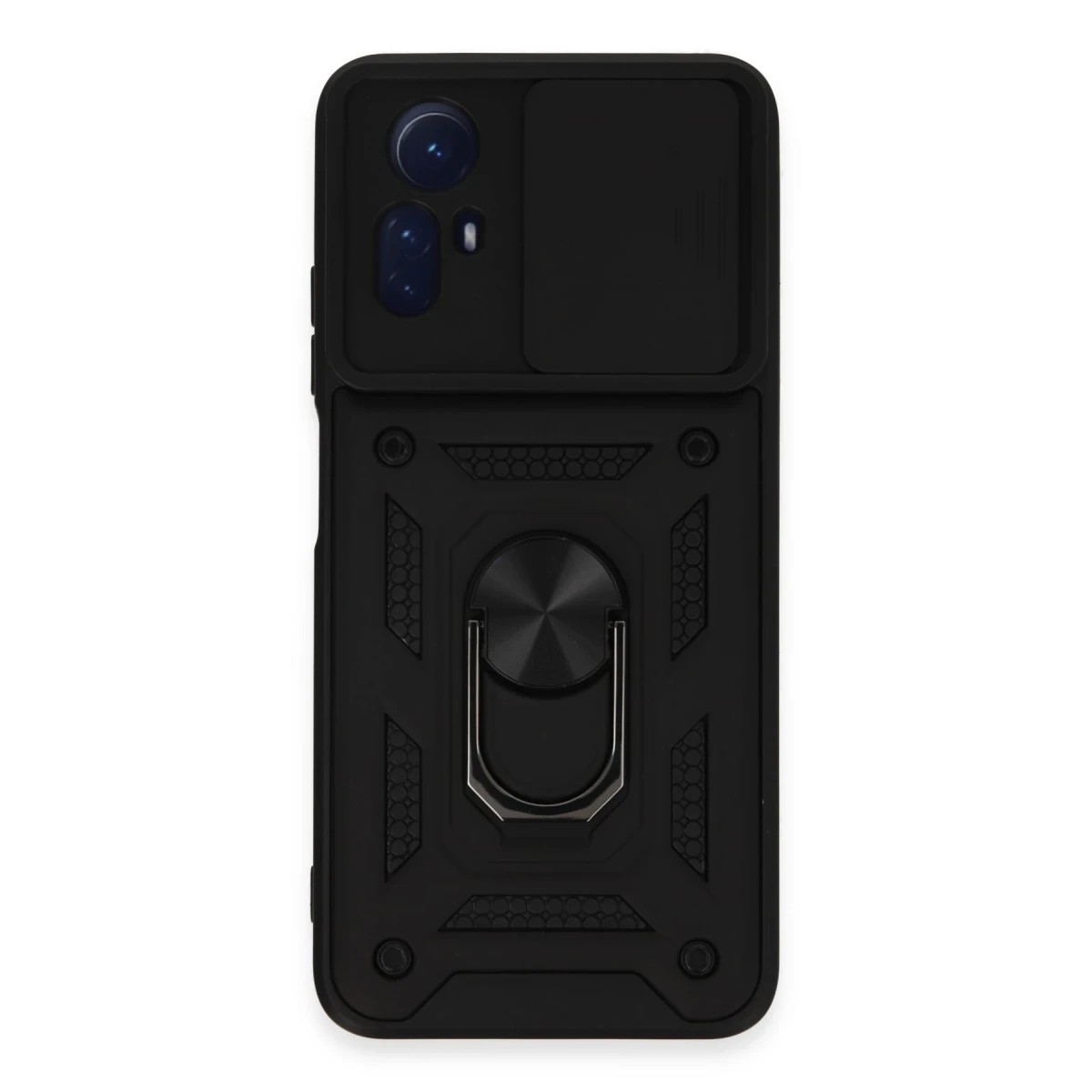 Newface Xiaomi Redmi Note 12S Kılıf Pars Lens Yüzüklü Silikon - Siyah — görsel 6