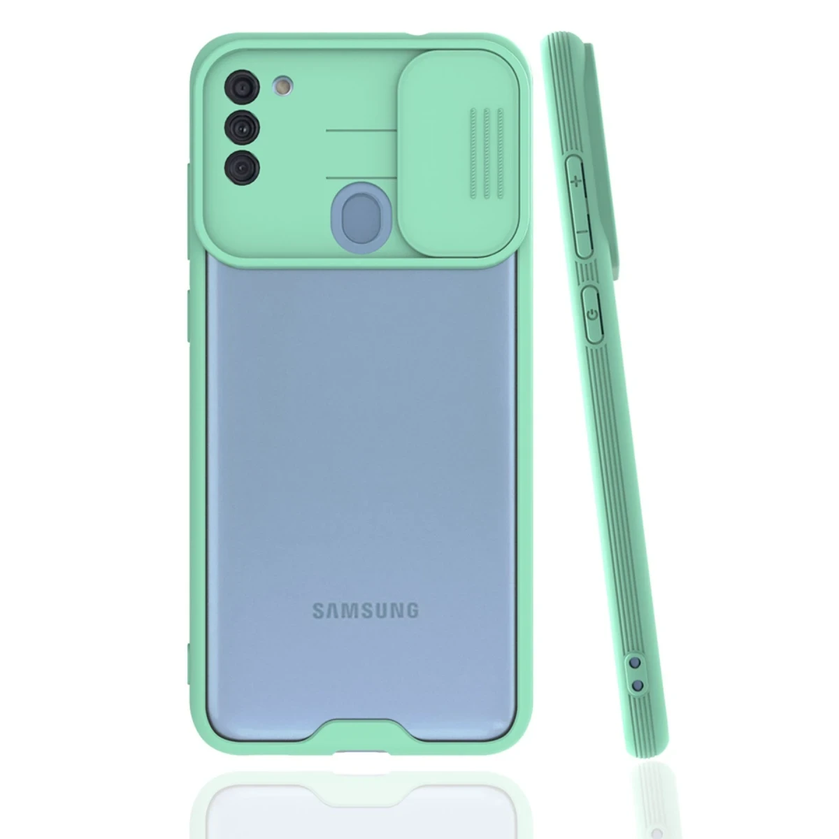 Newface Samsung Galaxy A11 Kılıf Platin Kamera Koruma Silikon - Açık Yeşil — görsel 2
