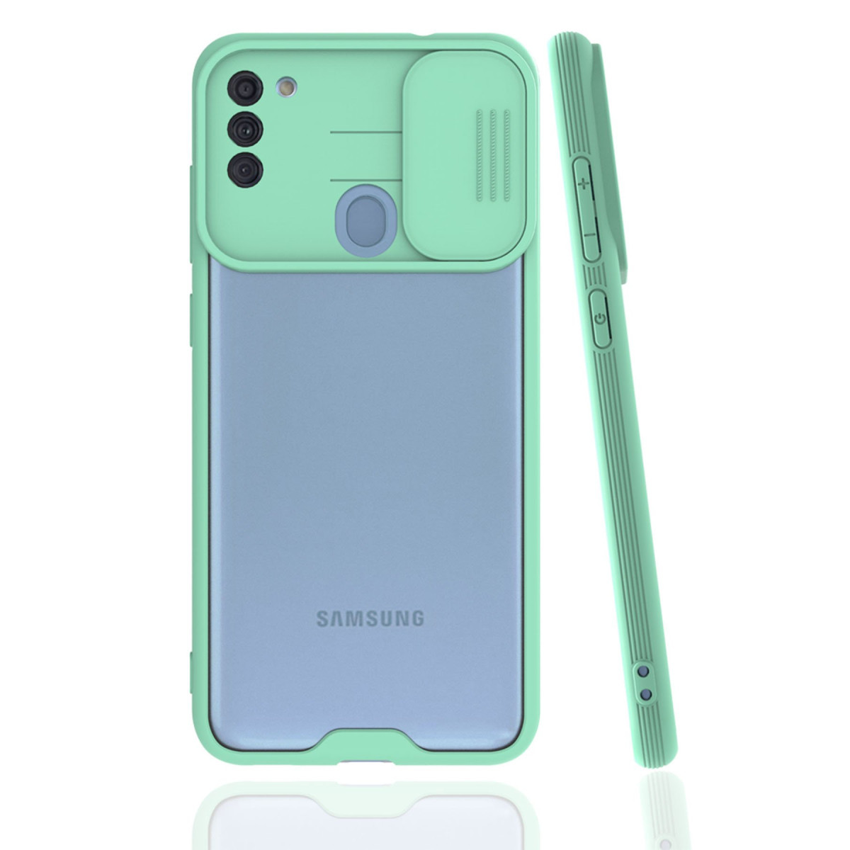 Newface Samsung Galaxy A11 Kılıf Platin Kamera Koruma Silikon - Açık Yeşil — görsel 3