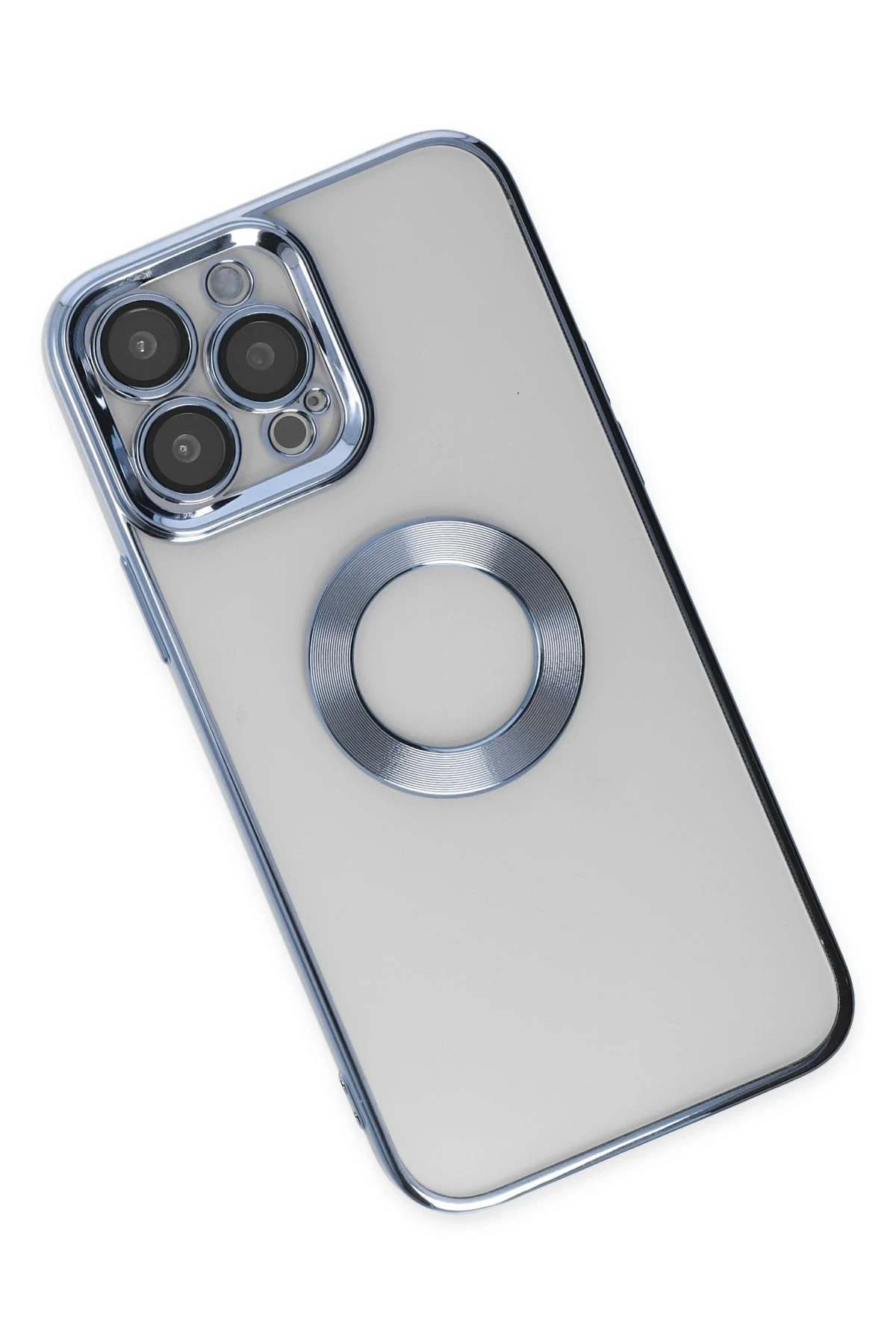 Newface iPhone 14 Pro Max Kılıf Slot Silikon - Sierra Blue