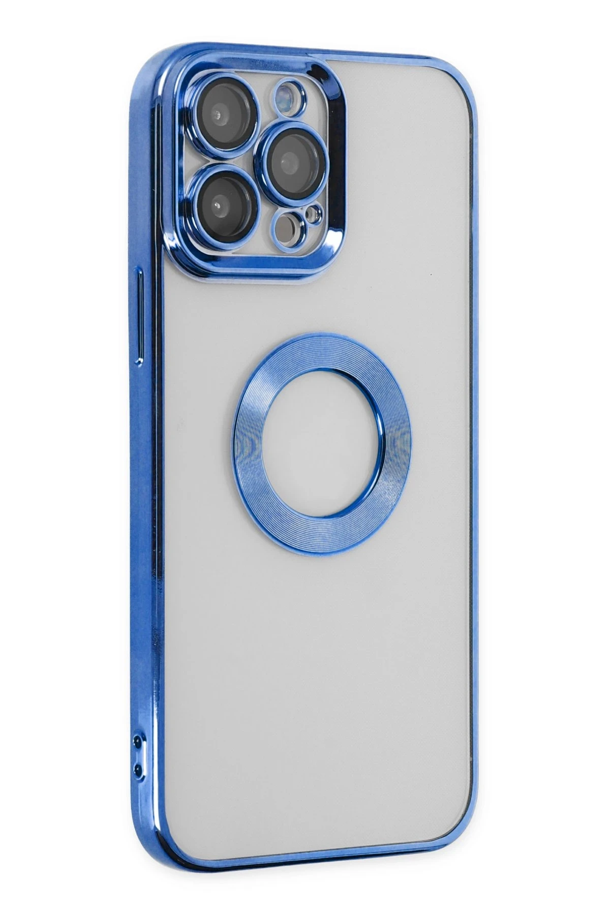 Newface iPhone 14 Pro Max Kılıf Slot Silikon - Mavi