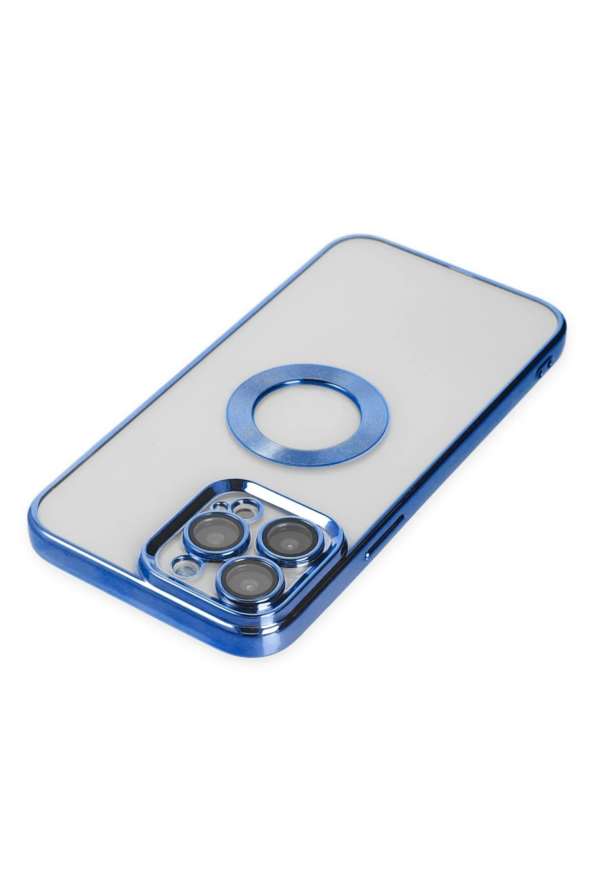 Newface iPhone 14 Pro Max Kılıf Slot Silikon - Mavi