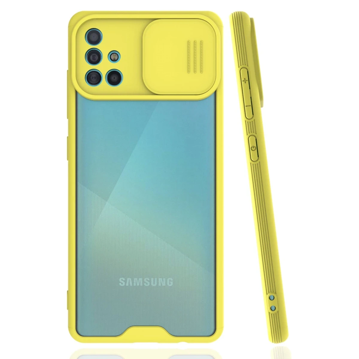 Newface Samsung Galaxy A51 Kılıf Platin Kamera Koruma Silikon - Sarı — görsel 2