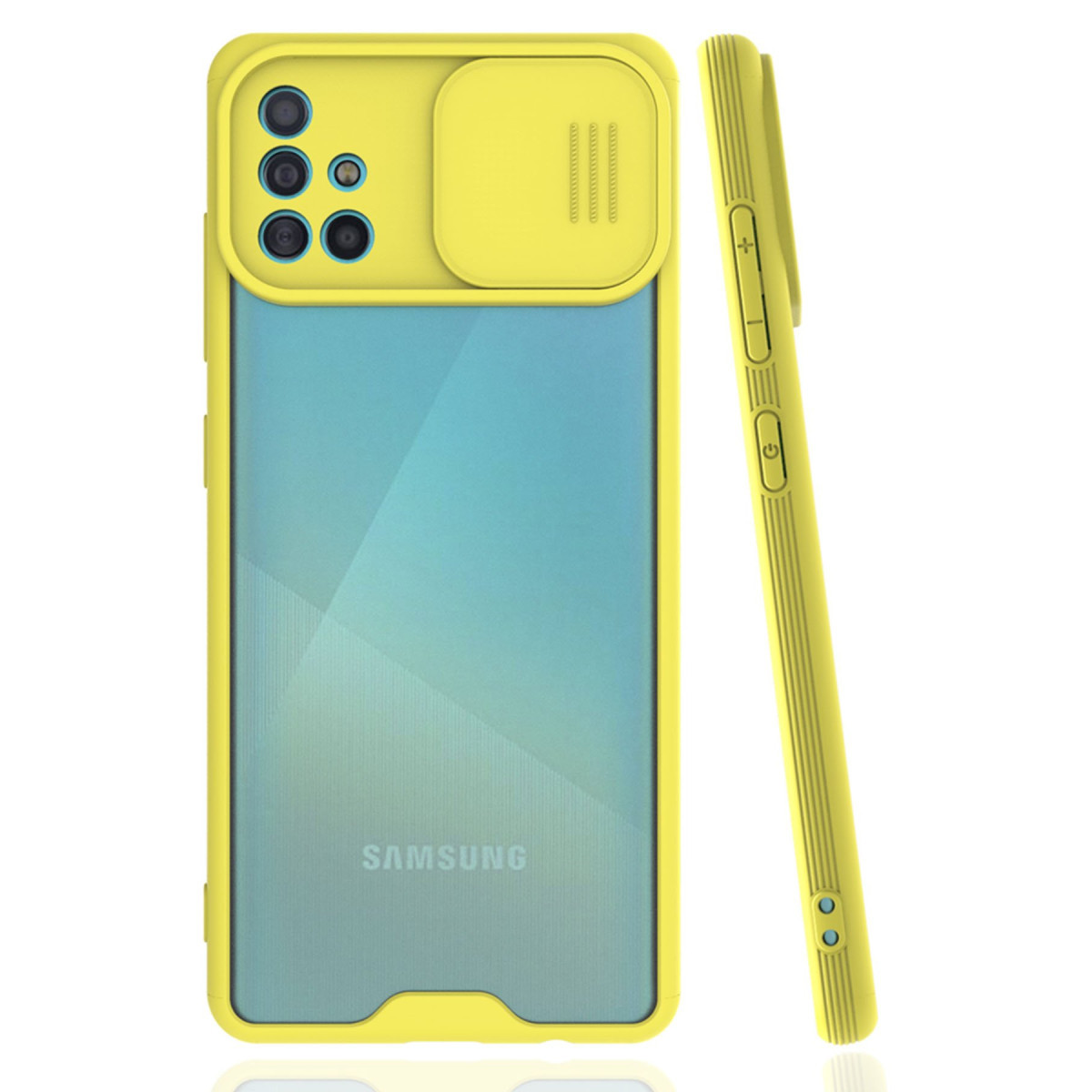 Newface Samsung Galaxy A51 Kılıf Platin Kamera Koruma Silikon - Sarı — görsel 3