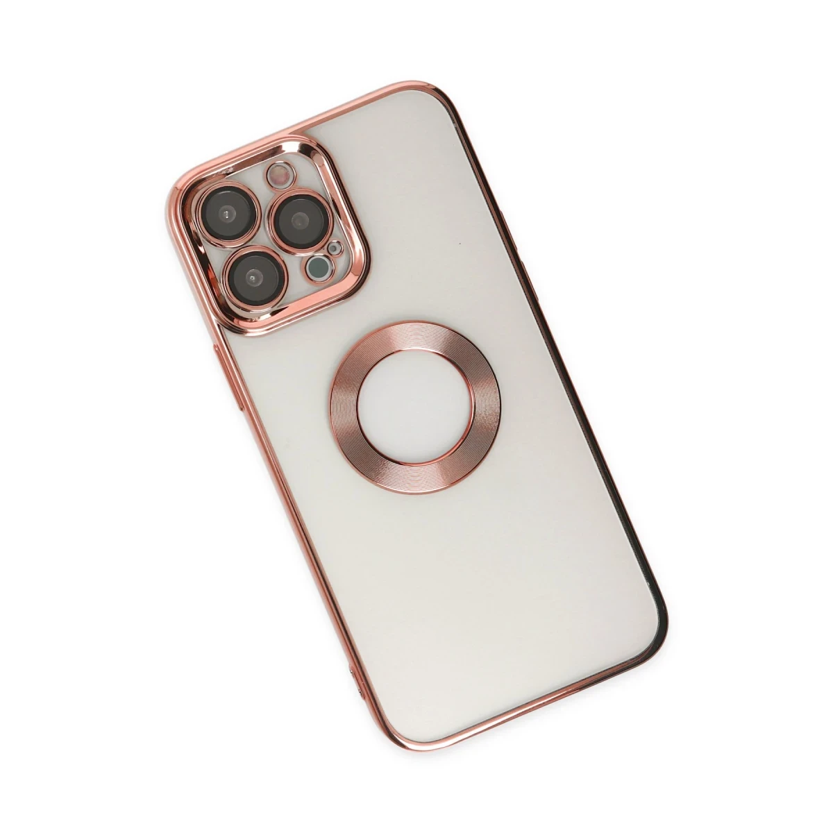 Apple iPhone 14 Pro Max Kılıf Slot Silikon - Rose Gold
