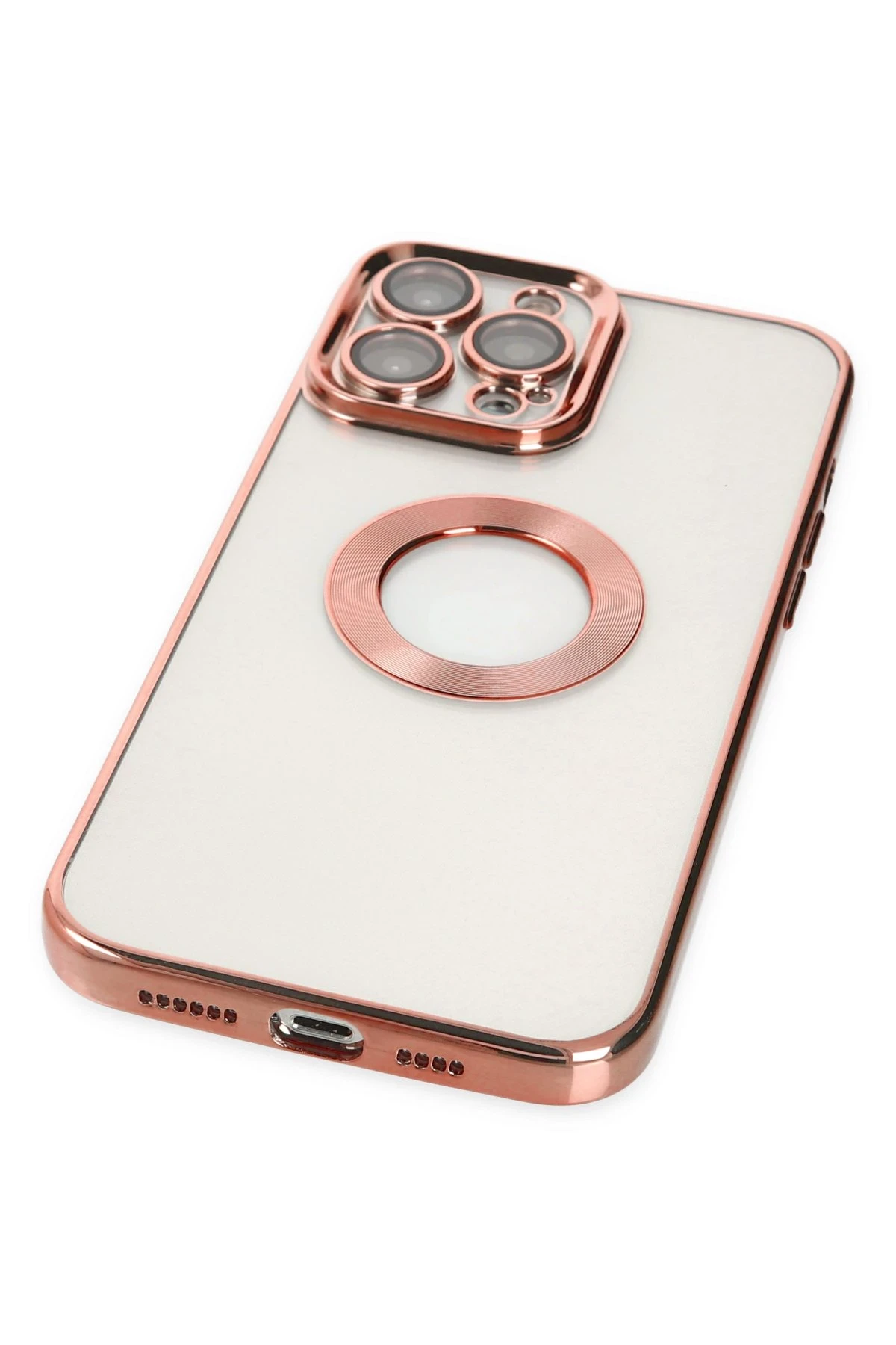 Newface iPhone 14 Pro Max Kılıf Slot Silikon - Rose Gold