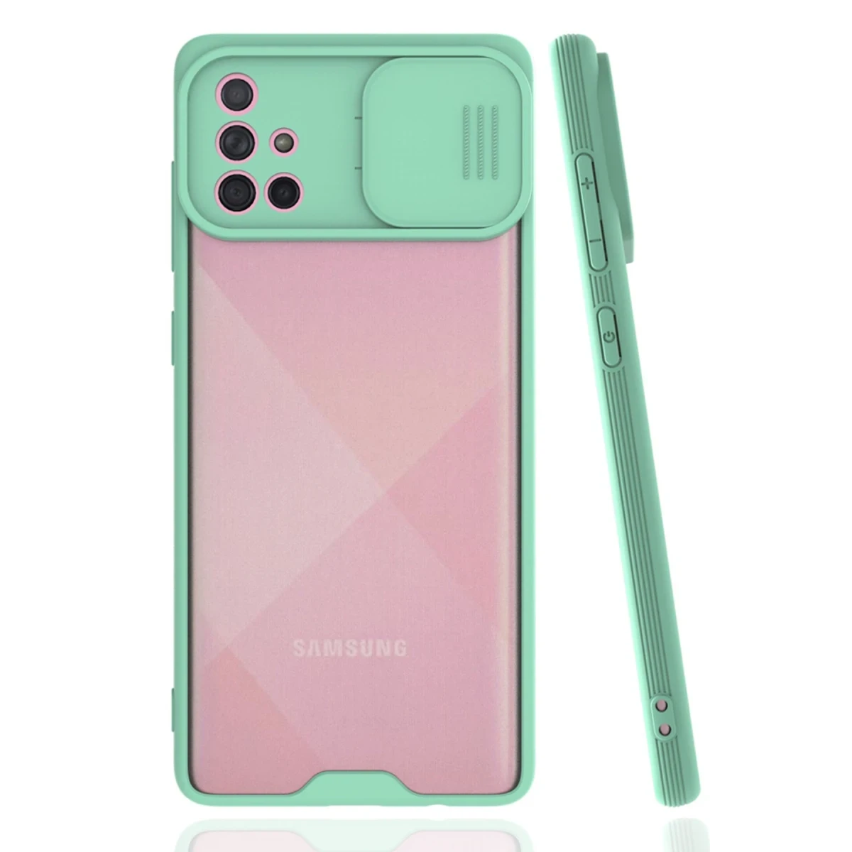 Newface Samsung Galaxy A71 Kılıf Platin Kamera Koruma Silikon - Açık Yeşil — görsel 2