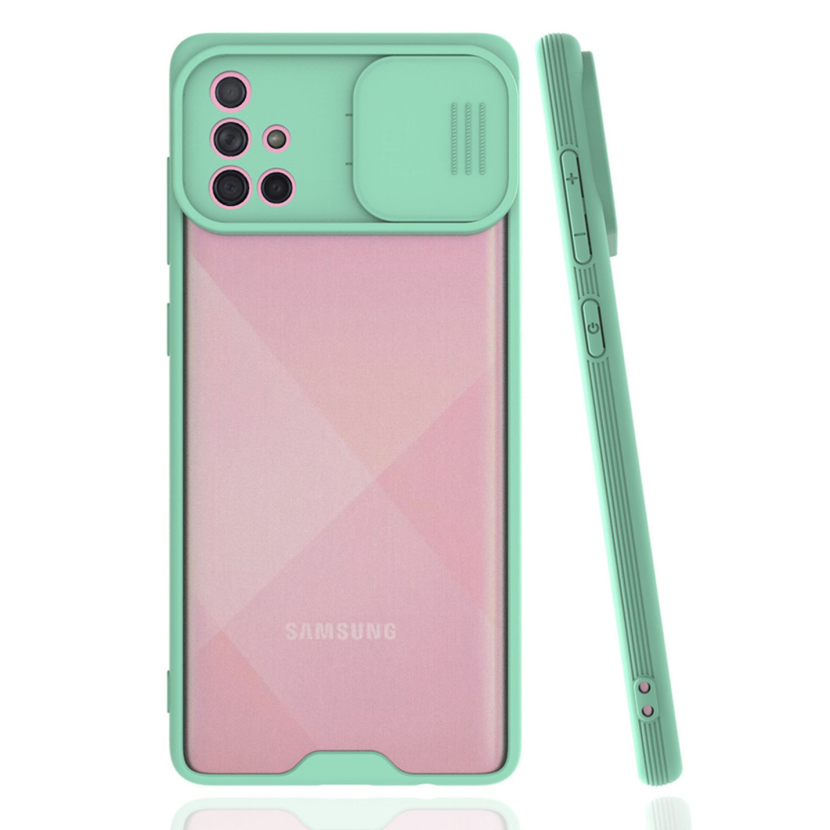 Newface Samsung Galaxy A71 Kılıf Platin Kamera Koruma Silikon - Açık Yeşil — görsel 3