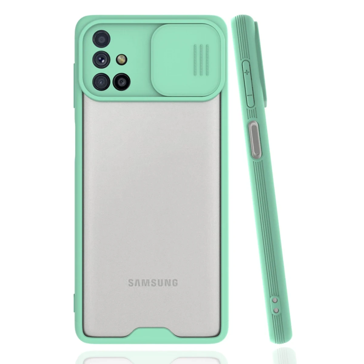 Newface Samsung Galaxy M31S Kılıf Platin Kamera Koruma Silikon - Açık Yeşil — görsel 2