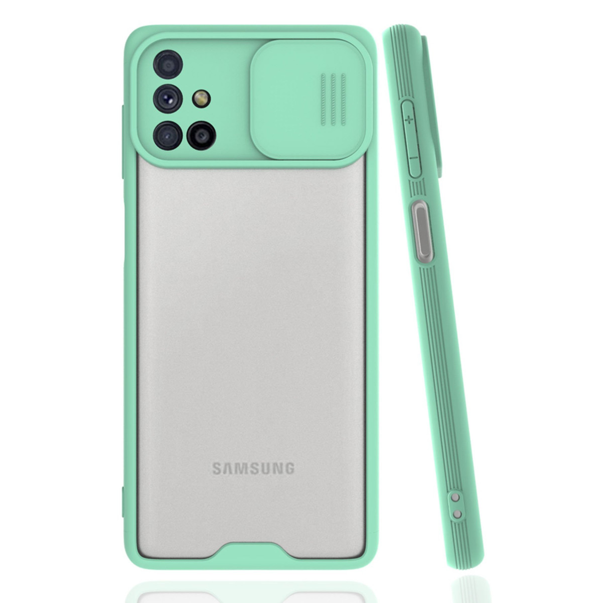 Newface Samsung Galaxy M51 Kılıf Platin Kamera Koruma Silikon - Açık Yeşil — görsel 3
