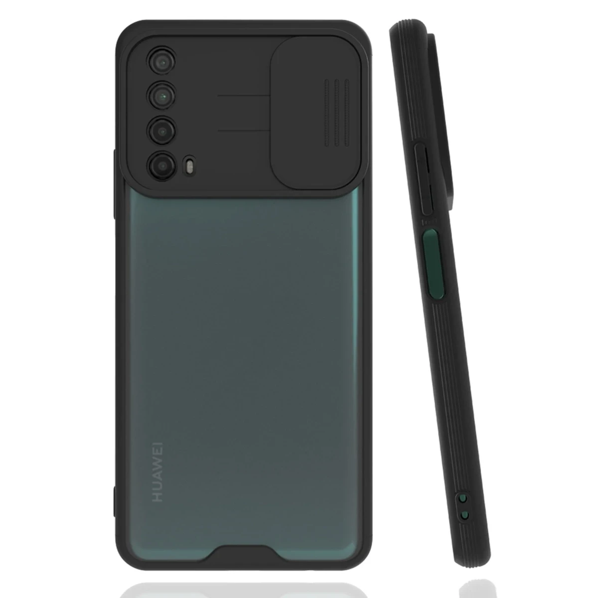 Newface Huawei P Smart 2021 Kılıf Platin Kamera Koruma Silikon - Siyah — görsel 2