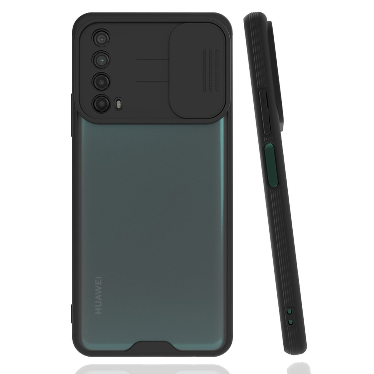 Newface Huawei P Smart 2021 Kılıf Platin Kamera Koruma Silikon - Siyah — görsel 3