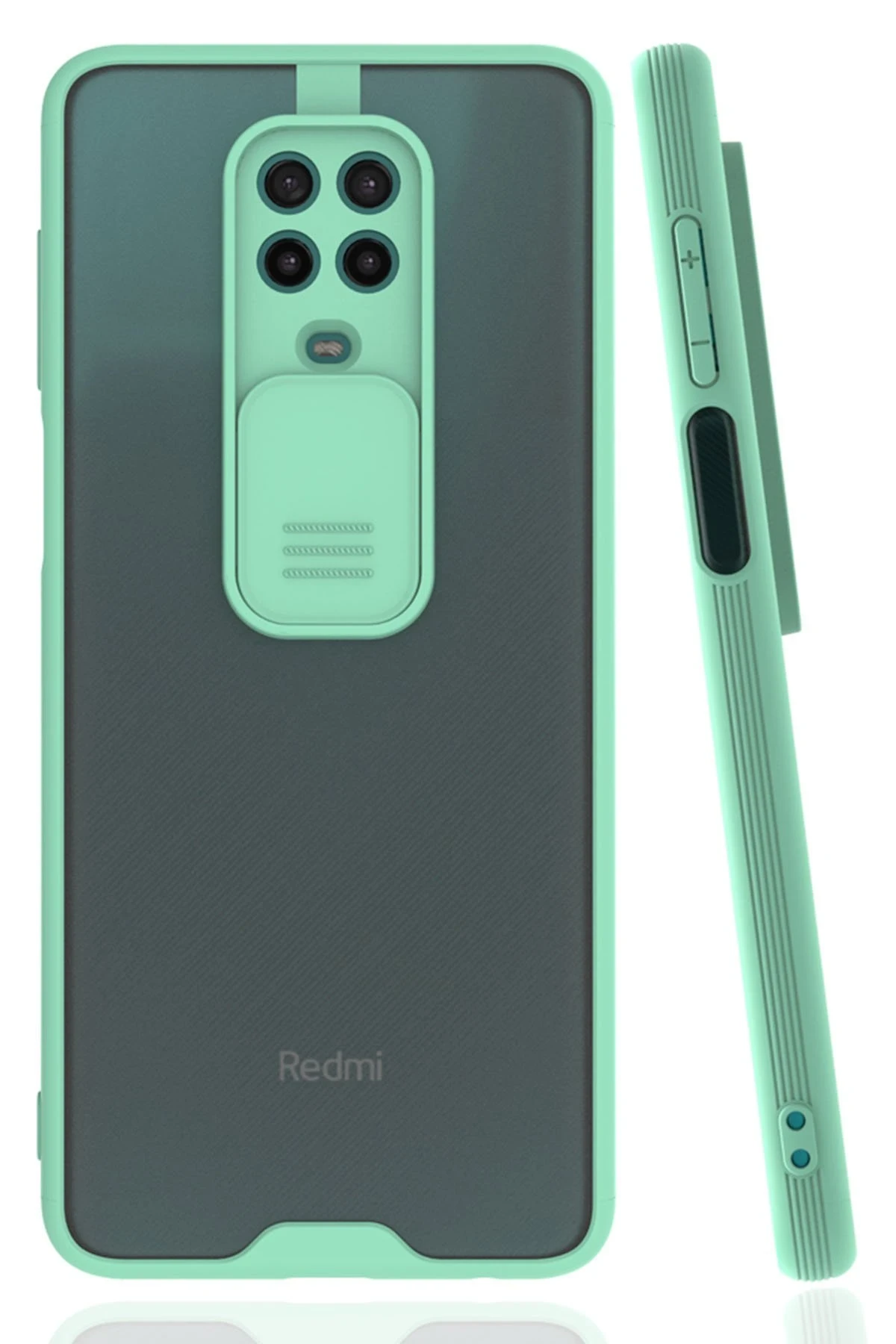 Newface Xiaomi Redmi Note 9 Pro Kılıf Platin Kamera Koruma Silikon - Açık Yeşil