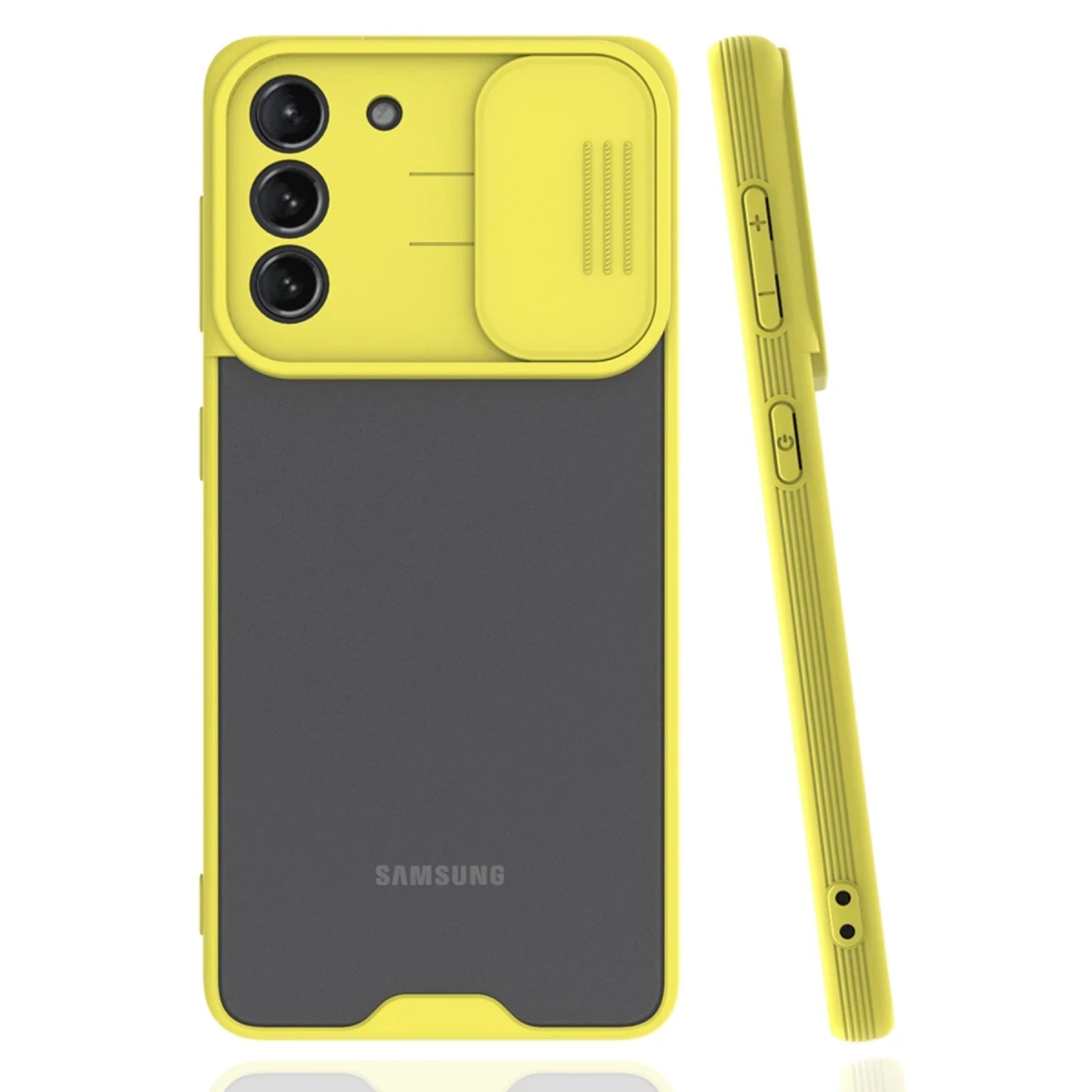 Newface Samsung Galaxy S21 Plus Kılıf Platin Kamera Koruma Silikon - Sarı — görsel 2