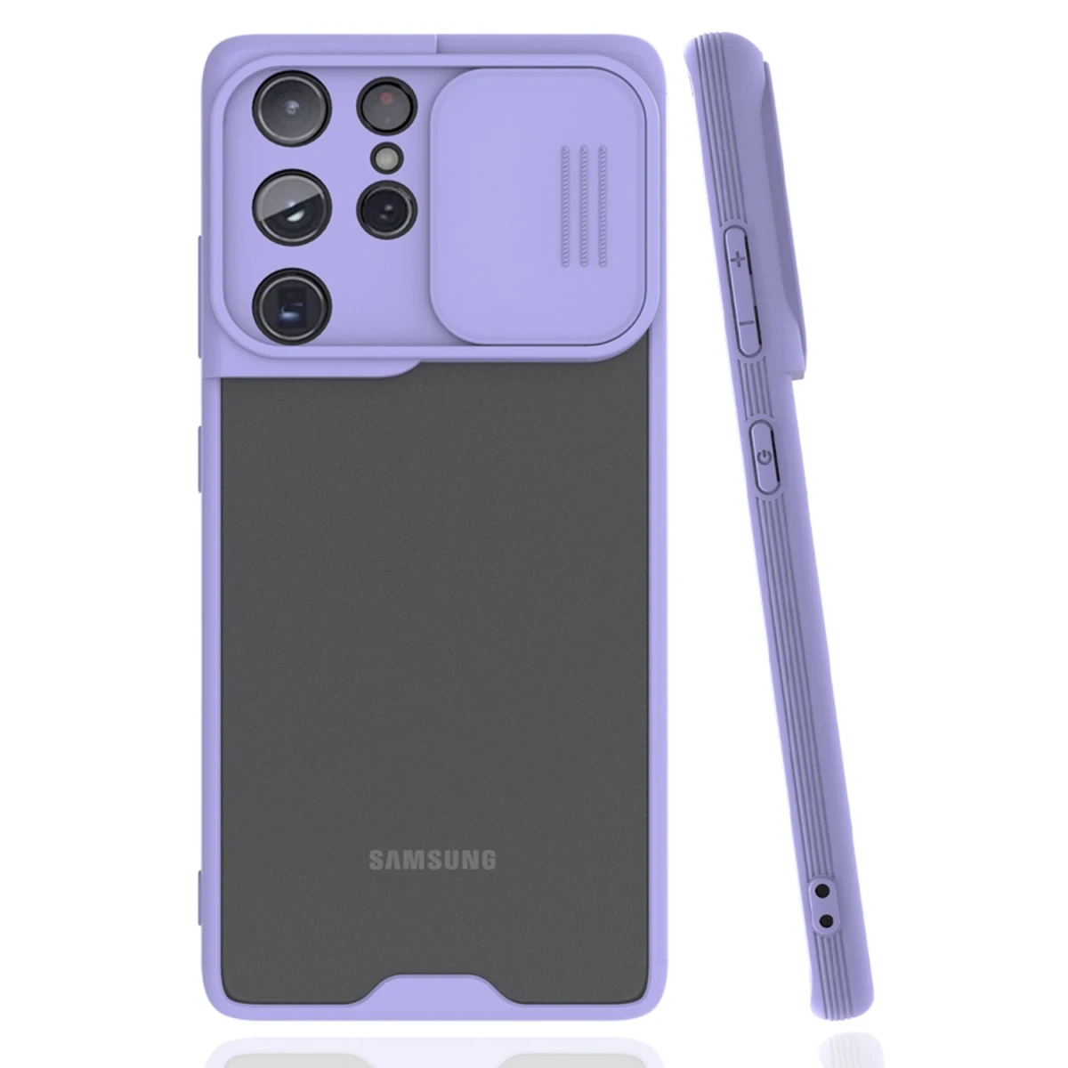 Newface Samsung Galaxy S21 Ultra Kılıf Platin Kamera Koruma Silikon - Lila — görsel 2