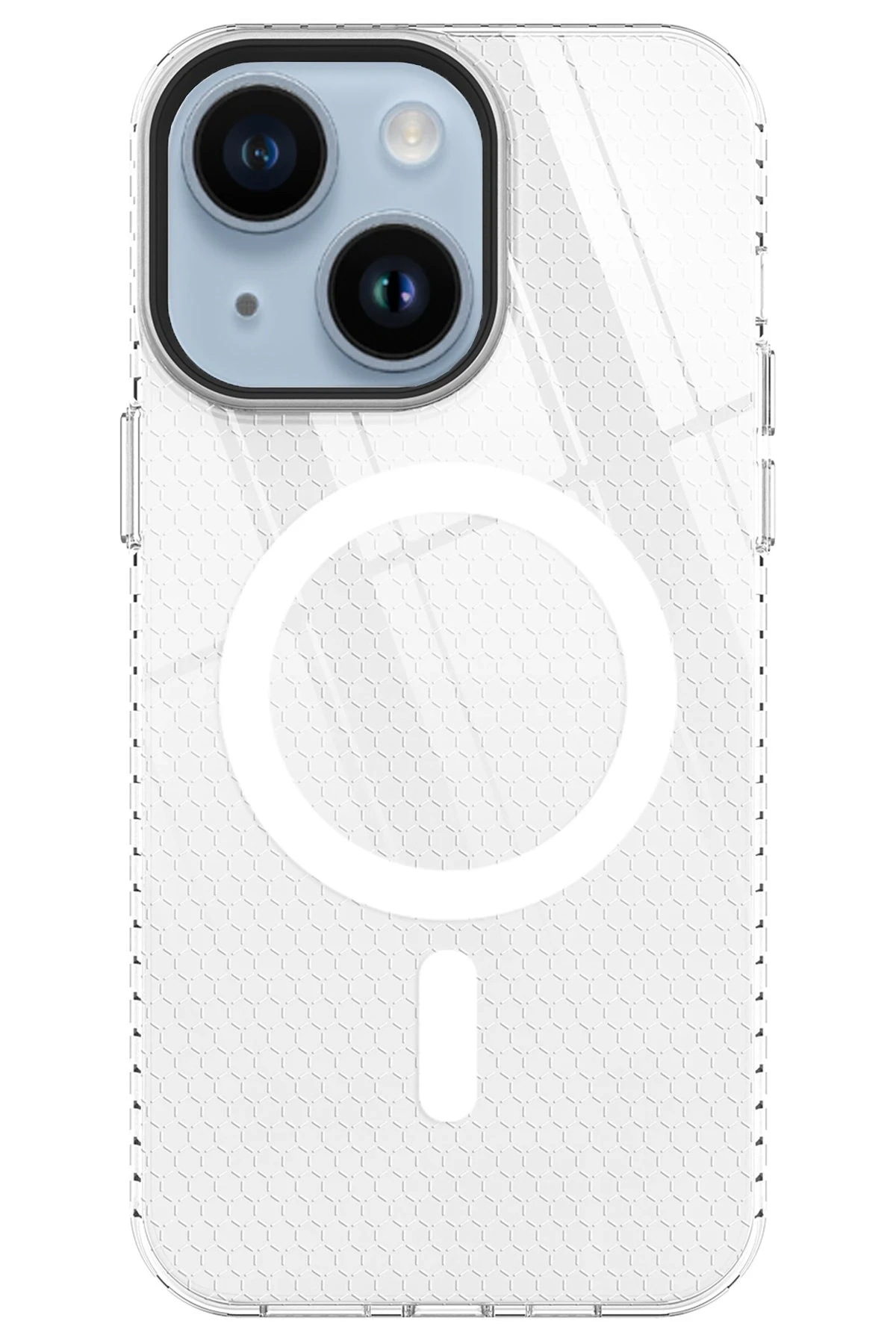 Newface Apple iPhone 14 Plus Kılıf Beta Magneticsafe Silikon - Şeffaf
