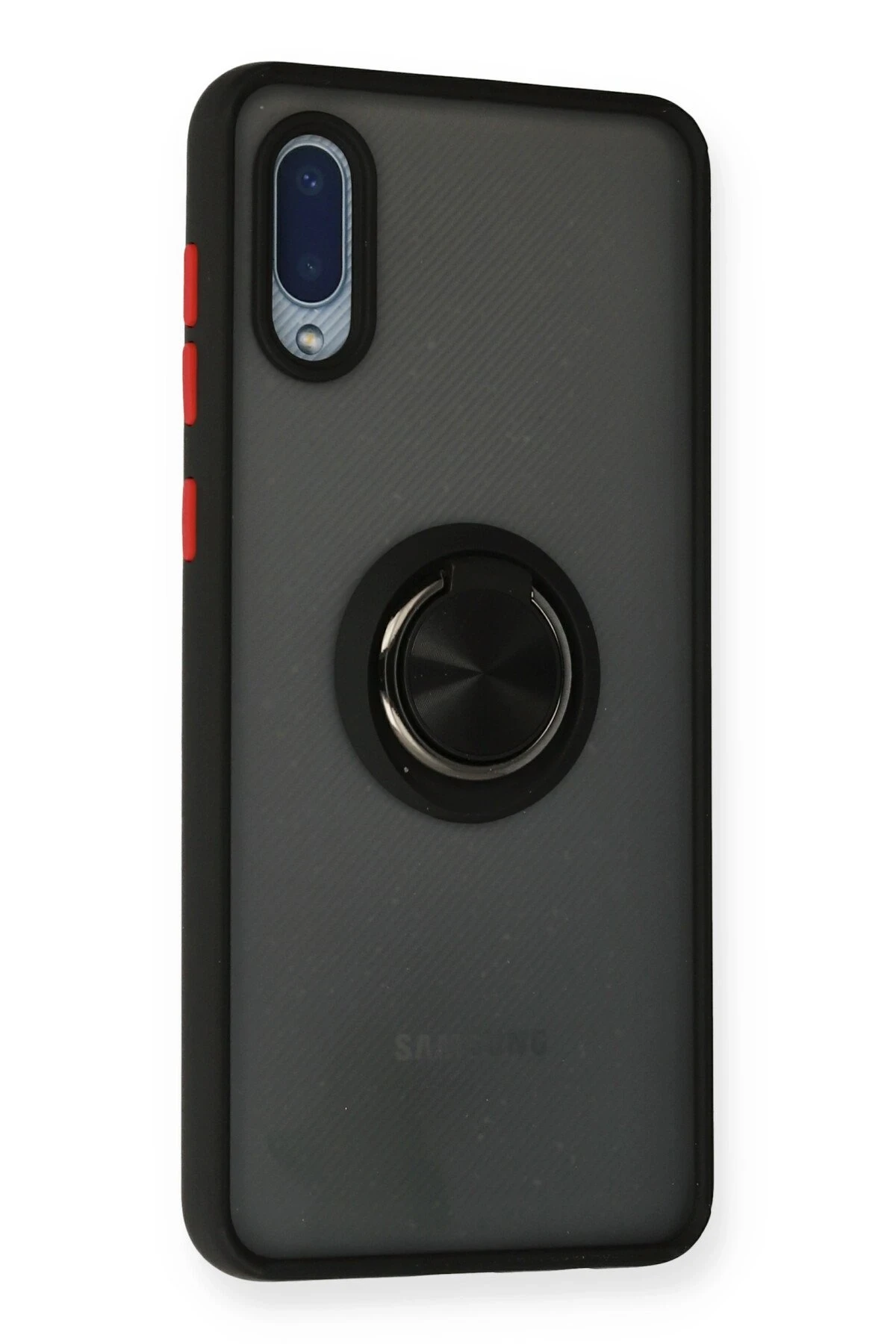 Newface Samsung Galaxy A02 Kılıf Montreal Yüzüklü Silikon Kapak - Siyah — görsel 2
