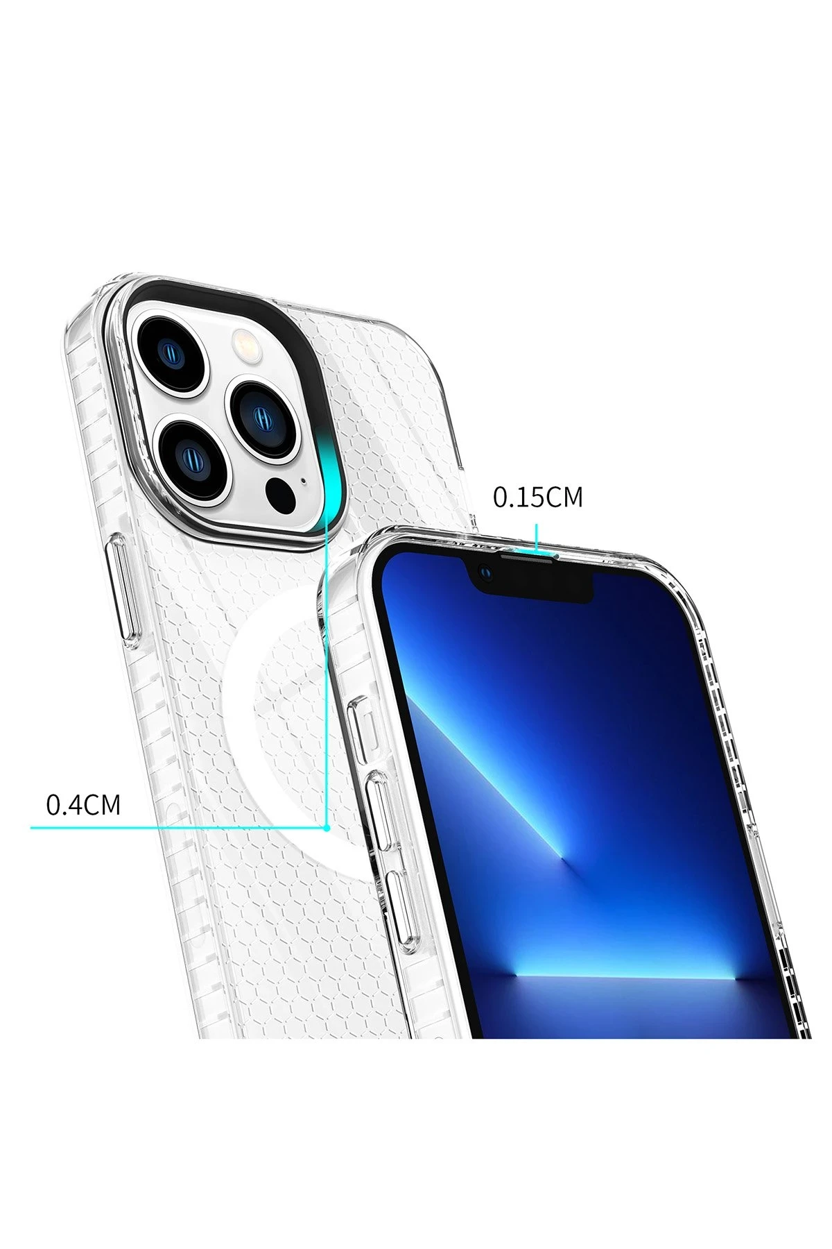 Newface Apple iPhone 14 Pro Max Kılıf Beta Magneticsafe Silikon - Şeffaf — görsel 5