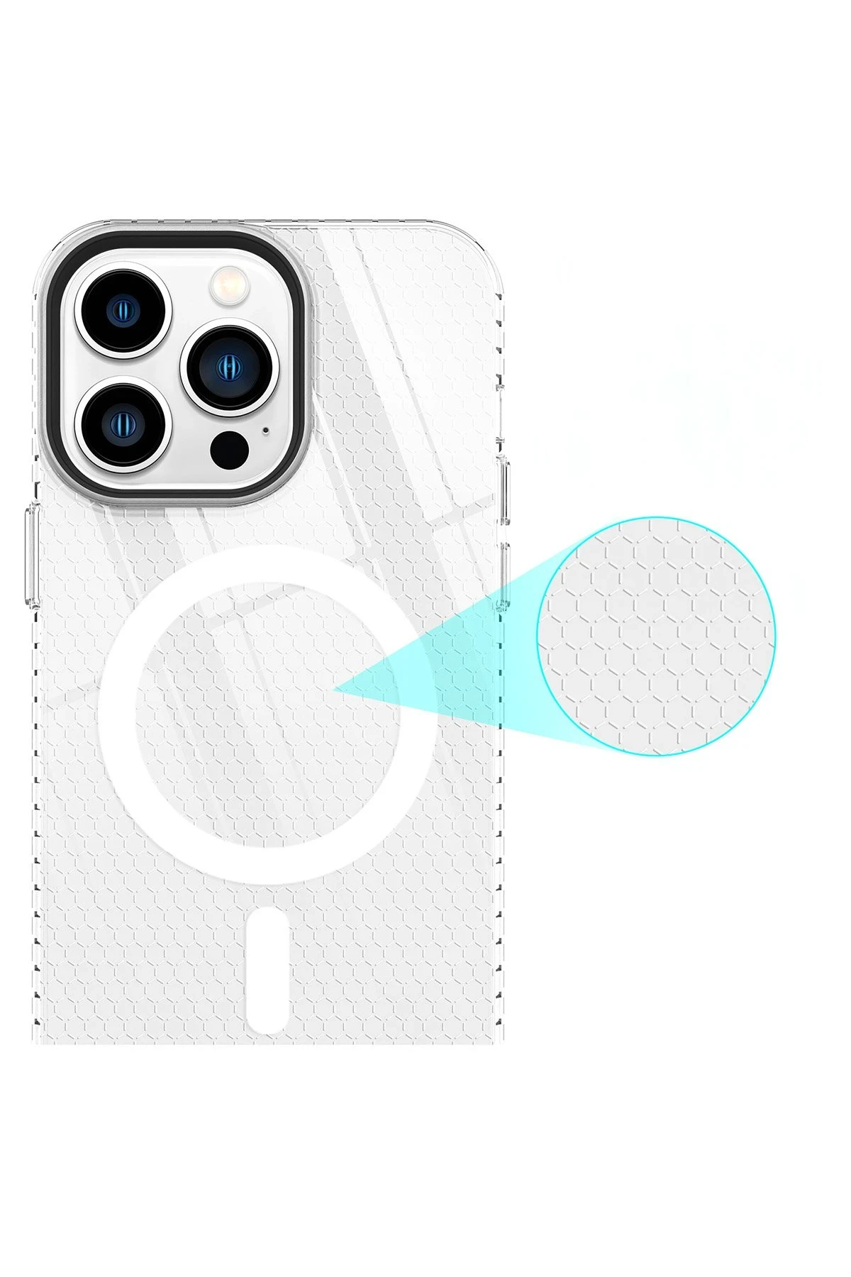 Newface Apple iPhone 14 Pro Max Kılıf Beta Magneticsafe Silikon - Şeffaf — görsel 7