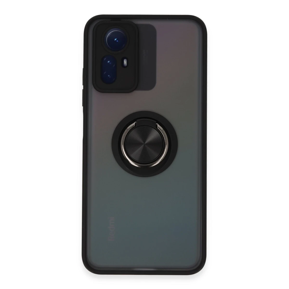 Newface Xiaomi Redmi Note 12S Kılıf Montreal Yüzüklü Silikon Kapak - Siyah — görsel 7