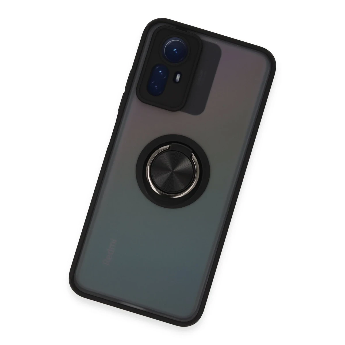 Newface Xiaomi Redmi Note 12S Kılıf Montreal Yüzüklü Silikon Kapak - Siyah — görsel 9