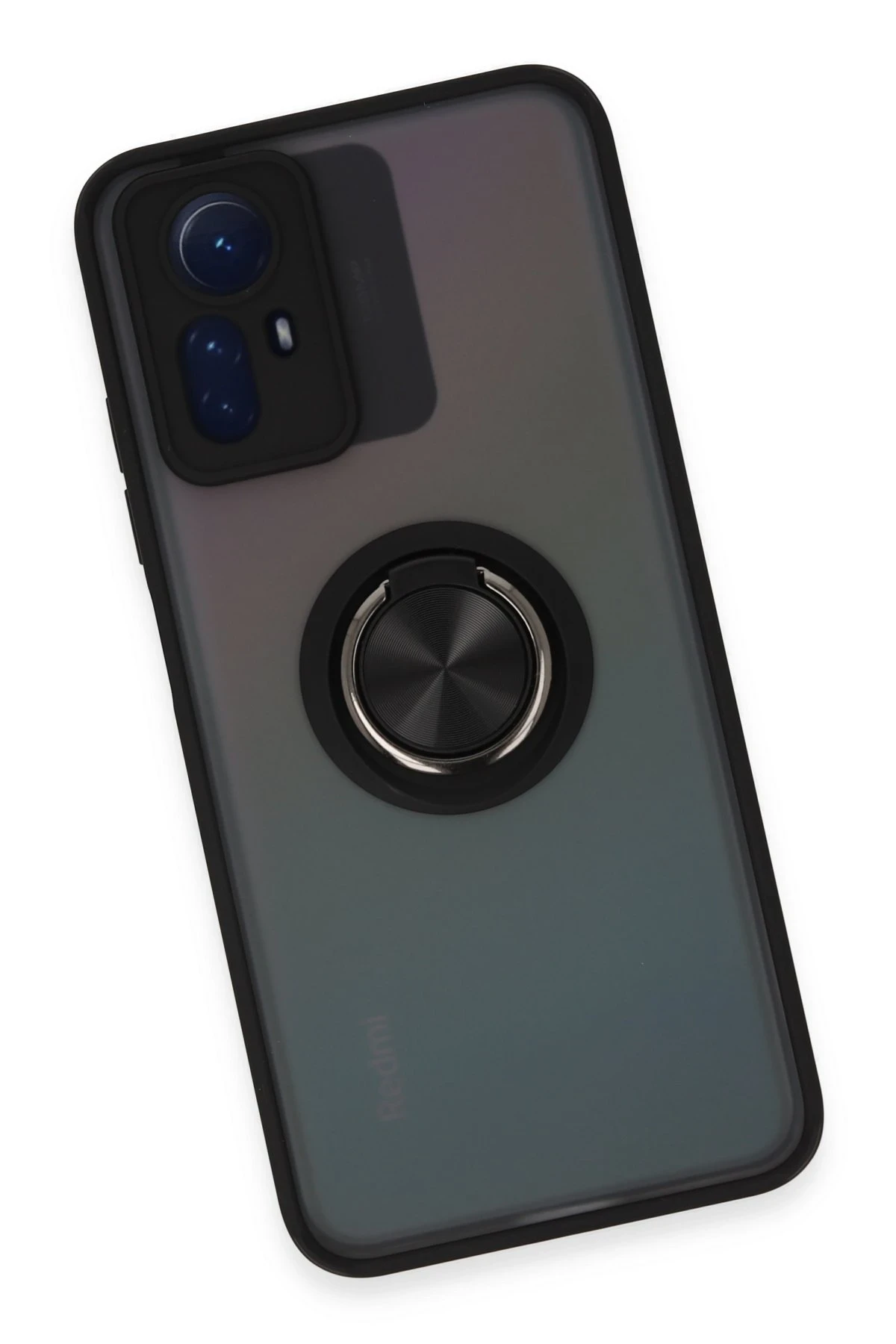 Newface Xiaomi Redmi Note 12S Kılıf Montreal Yüzüklü Silikon Kapak - Siyah — görsel 4