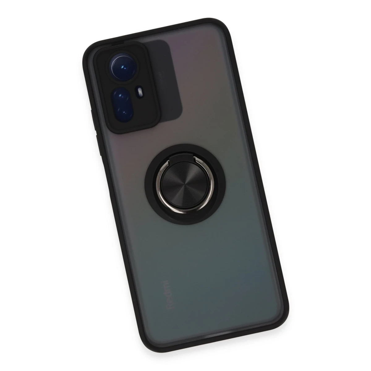 Newface Xiaomi Redmi Note 12S Kılıf Montreal Yüzüklü Silikon Kapak - Siyah — görsel 10