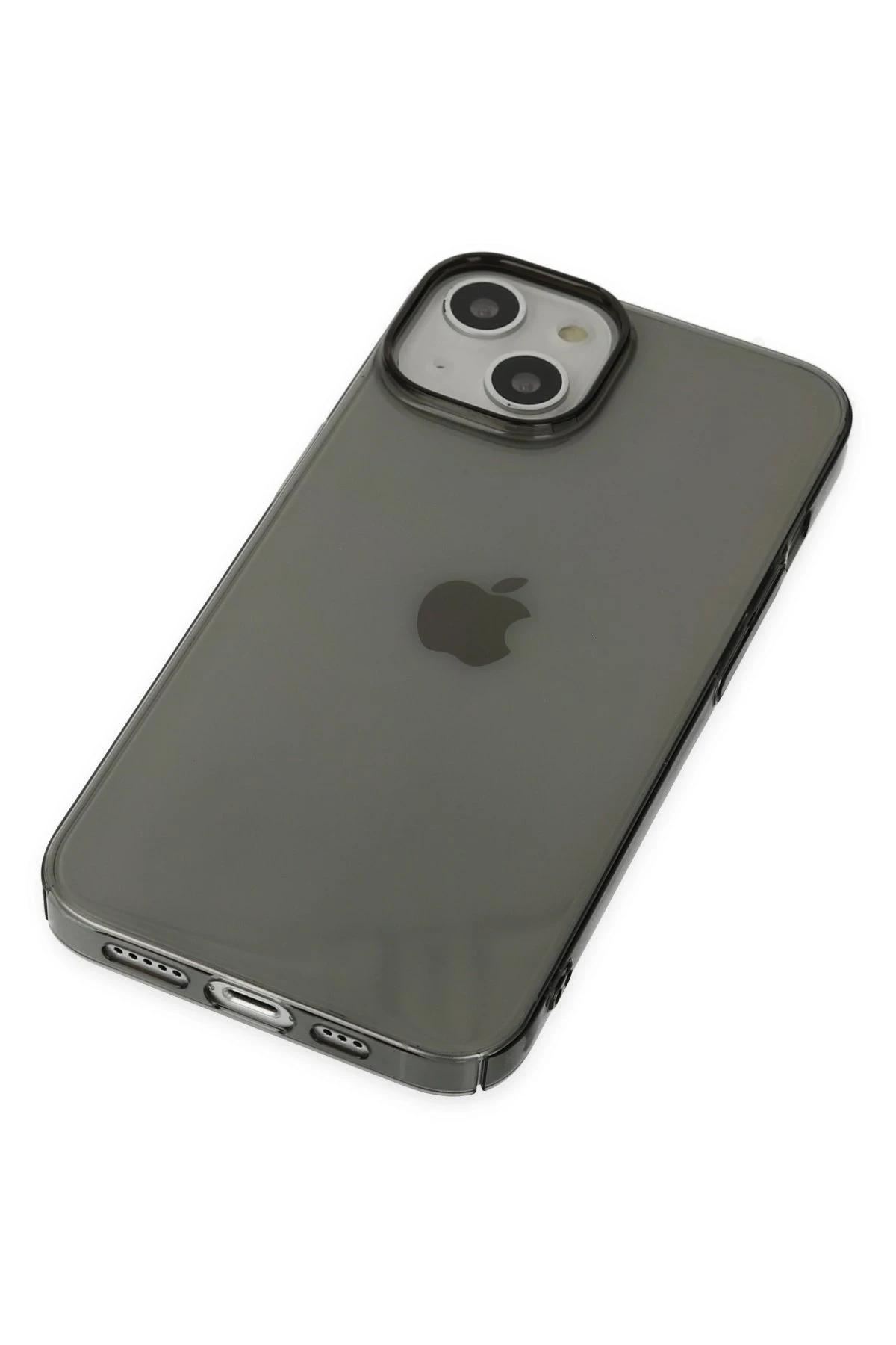 Newface iPhone 14 Plus Kılıf Pc Sert Şeffaf Kapak - Siyah