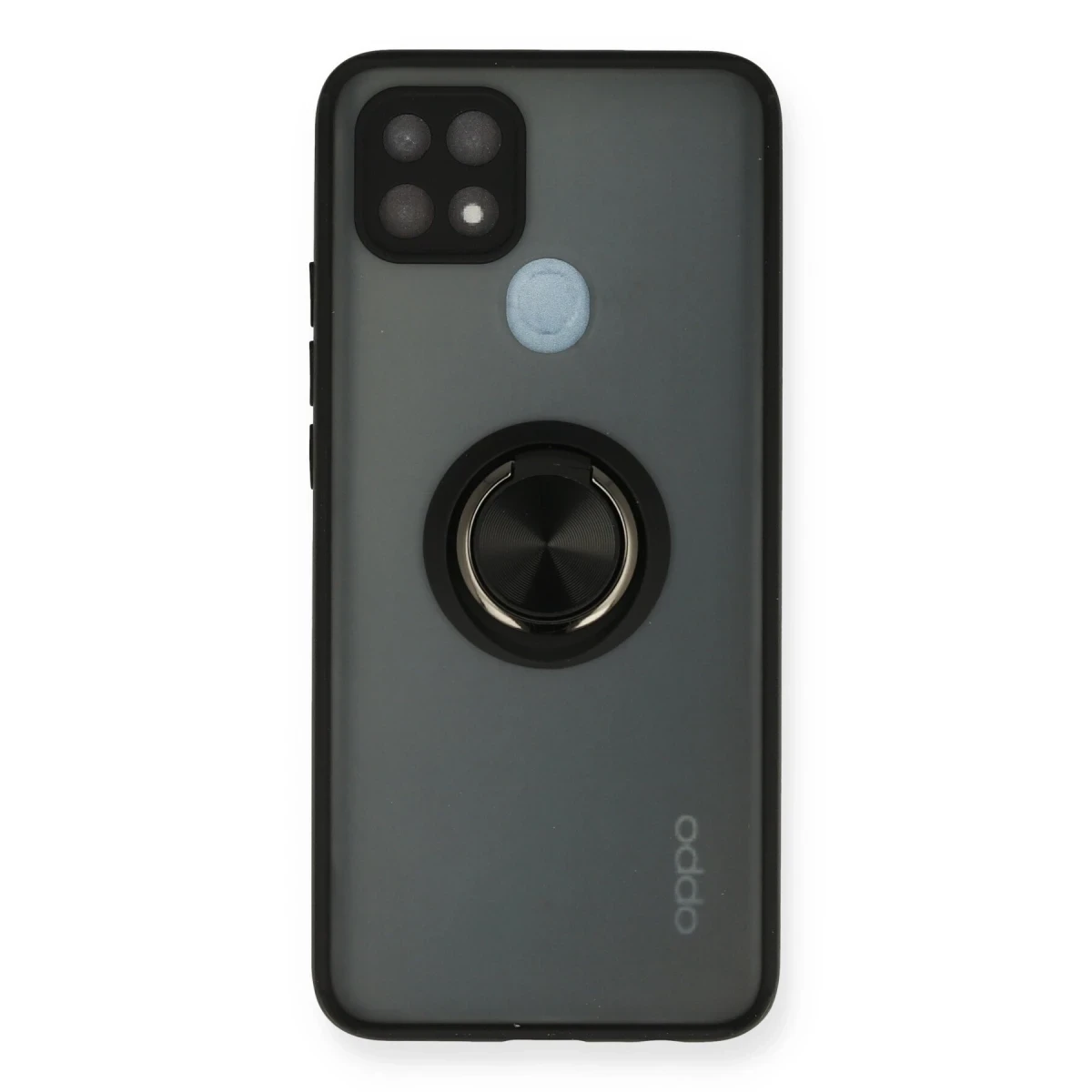 Newface Oppo A15 Kılıf Montreal Yüzüklü Silikon Kapak - Siyah — görsel 4