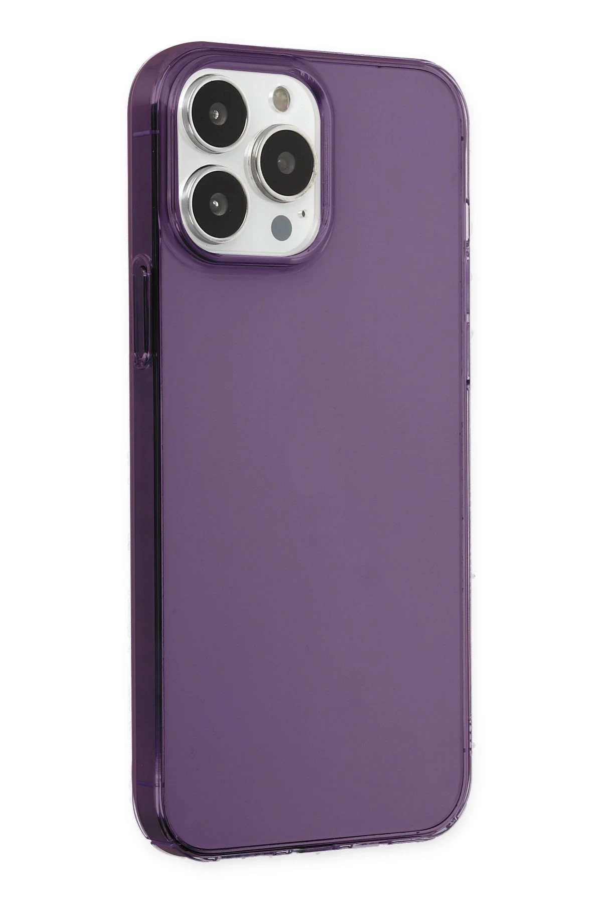 Newface iPhone 14 Pro Kılıf Pc Sert Şeffaf Kapak - Mor