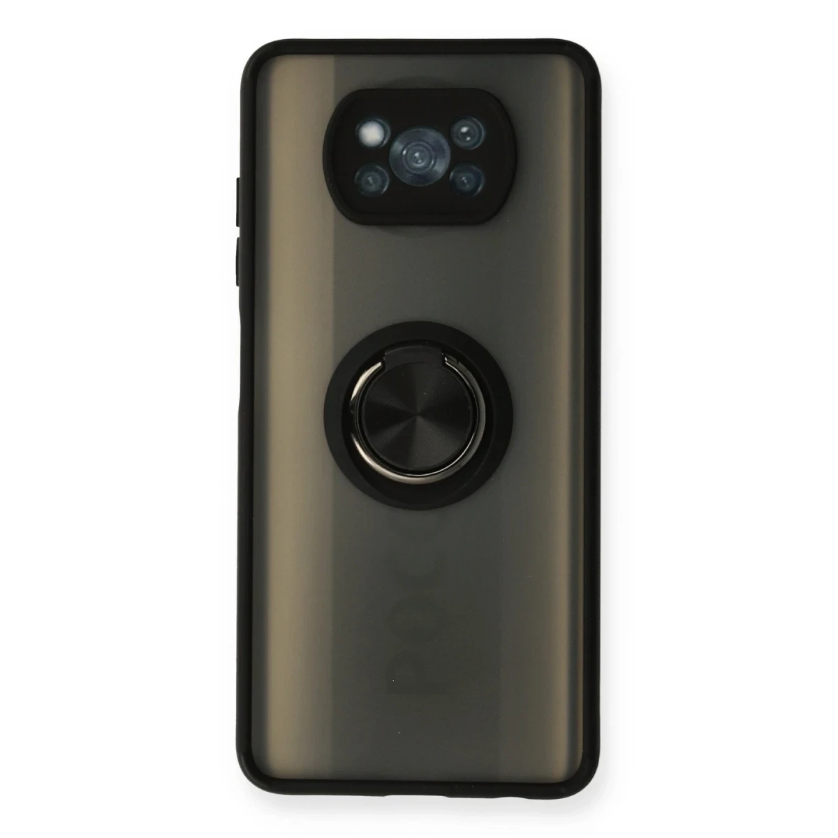 Newface Xiaomi Pocophone X3 Kılıf Montreal Yüzüklü Silikon Kapak - Siyah — görsel 4