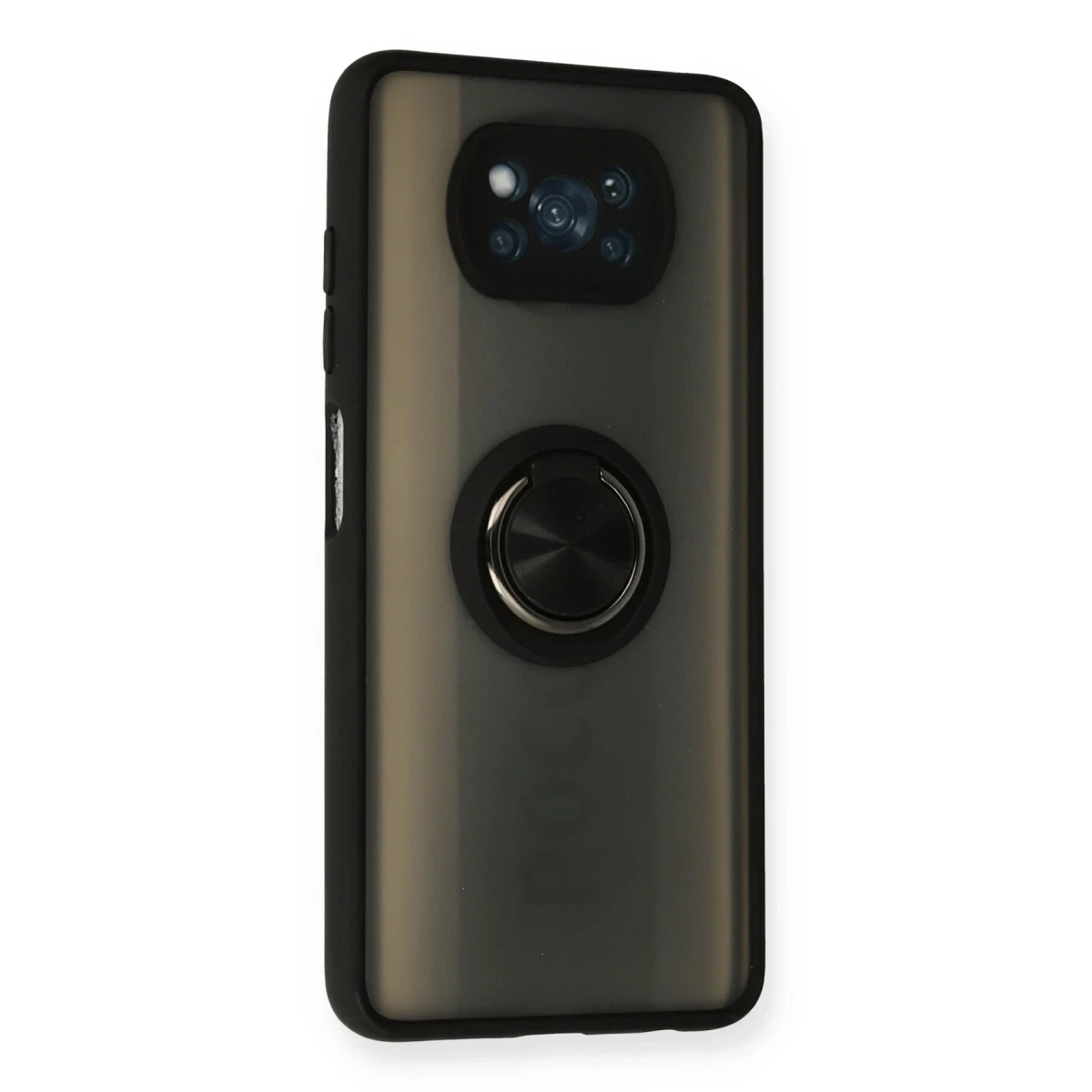 Newface Xiaomi Pocophone X3 Kılıf Montreal Yüzüklü Silikon Kapak - Siyah — görsel 5