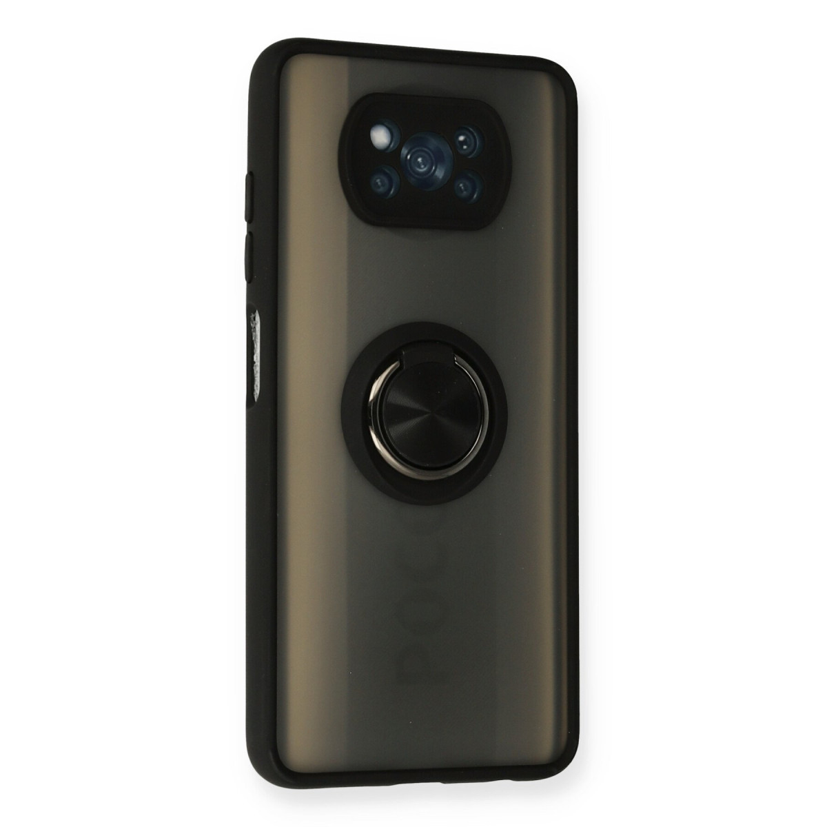 Newface Xiaomi Pocophone X3 Kılıf Montreal Yüzüklü Silikon Kapak - Siyah — görsel 8