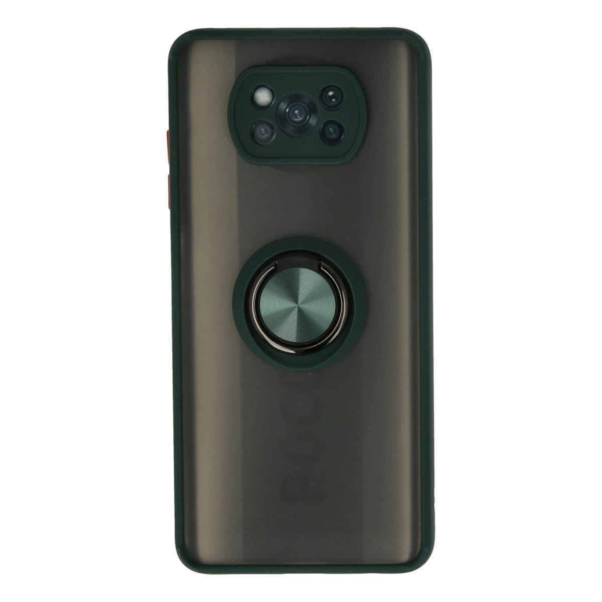 Newface Xiaomi Pocophone X3 Kılıf Montreal Yüzüklü Silikon Kapak - Yeşil
