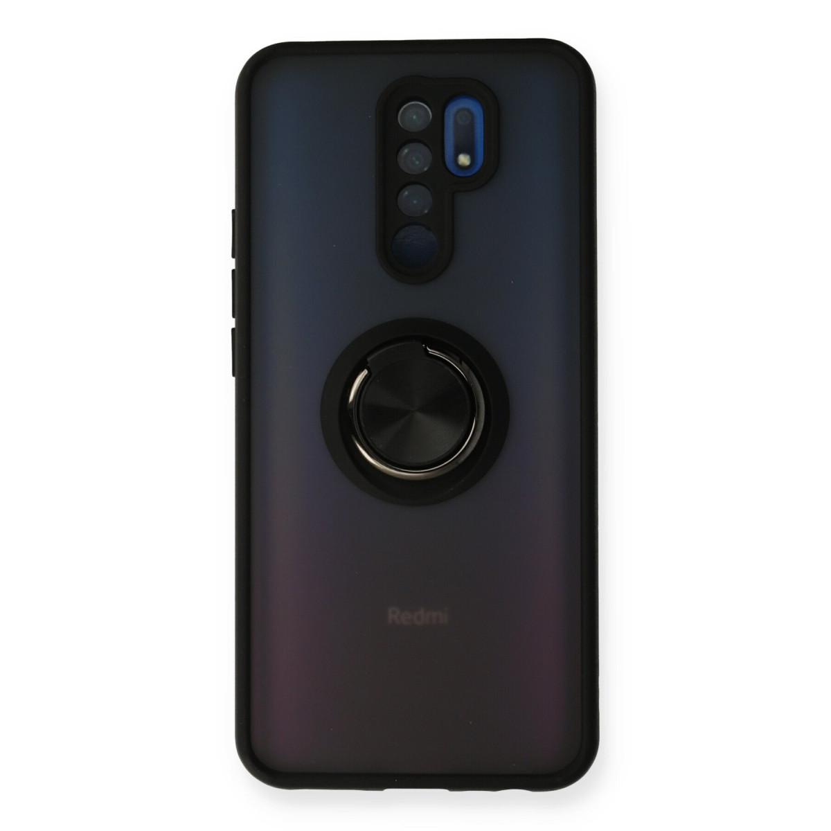 Newface Xiaomi Redmi 9 Kılıf Montreal Yüzüklü Silikon Kapak - Siyah — görsel 7