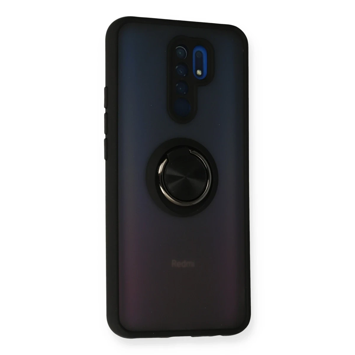 Newface Xiaomi Redmi 9 Kılıf Montreal Yüzüklü Silikon Kapak - Siyah — görsel 5