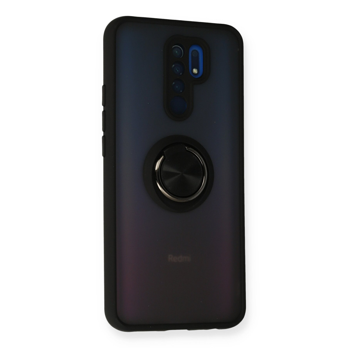 Newface Xiaomi Redmi 9 Kılıf Montreal Yüzüklü Silikon Kapak - Siyah — görsel 8