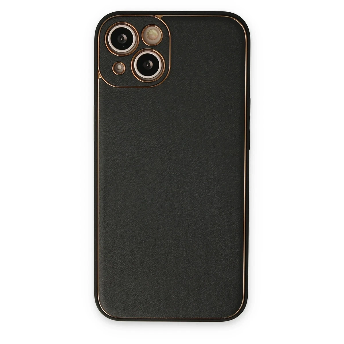 Newface Apple iPhone 14 Plus Kılıf Coco Deri Silikon Kapak - Siyah — görsel 4