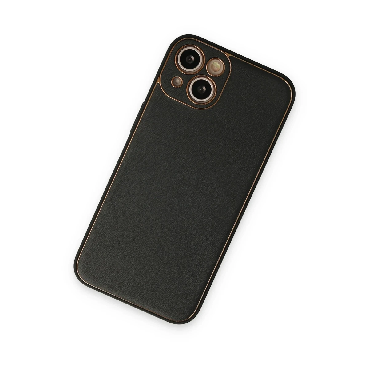 Newface Apple iPhone 14 Plus Kılıf Coco Deri Silikon Kapak - Siyah — görsel 5