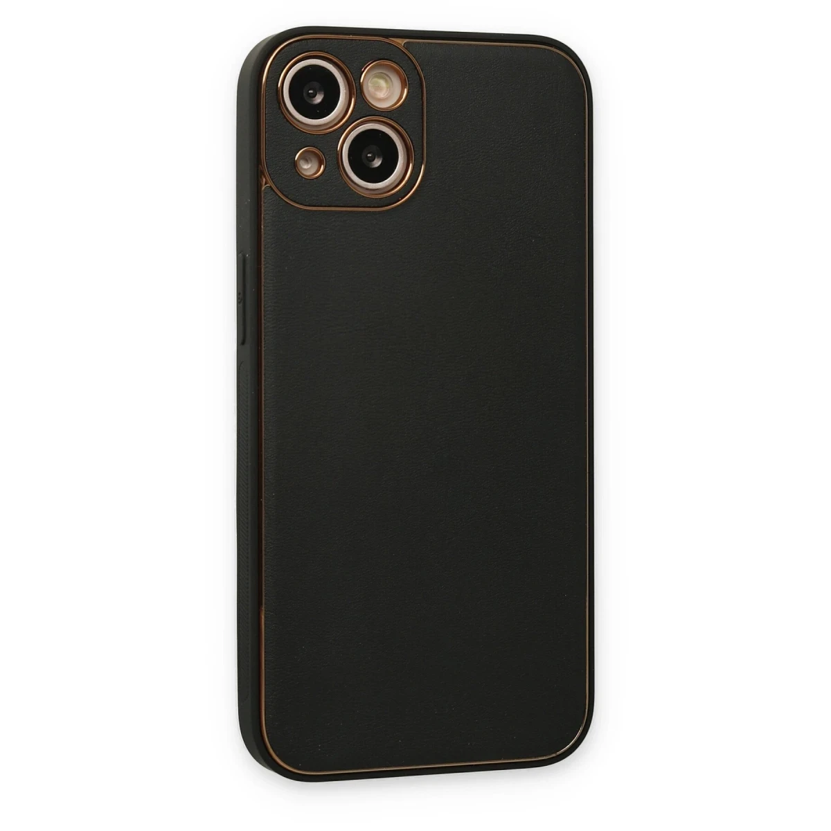 Newface Apple iPhone 14 Plus Kılıf Coco Deri Silikon Kapak - Siyah — görsel 6